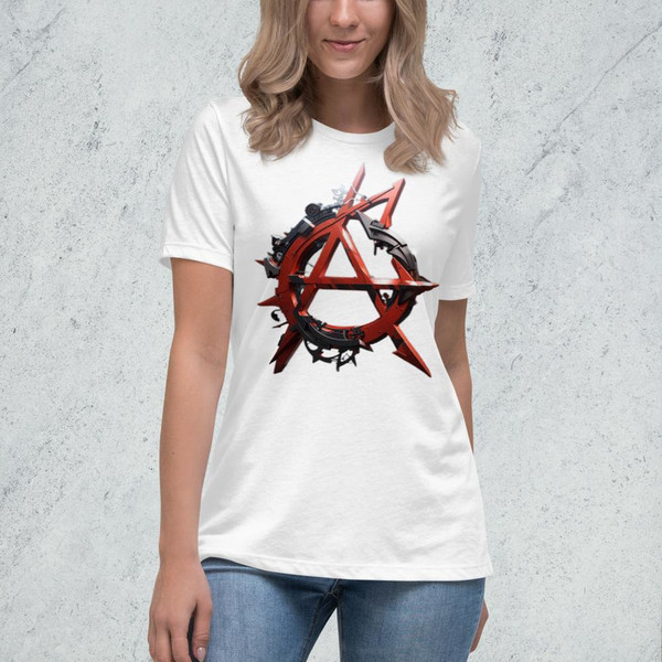 Anarchy anarchie Vector anarchy retro anarchie retro anarchy Анархия fashion lifestyle trend viral Women's Relaxed T-Shirt