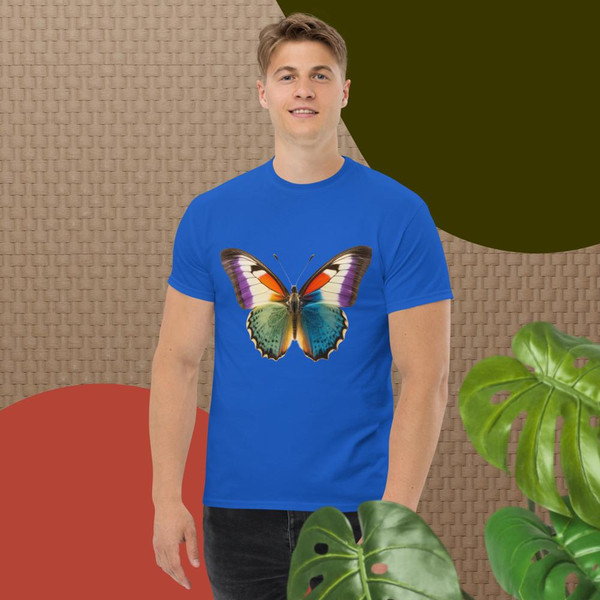 Monarch butterfly graphic print design illustration monarch Butterfly motif Бабочка-монарх Monarque papillon Men's classic tee