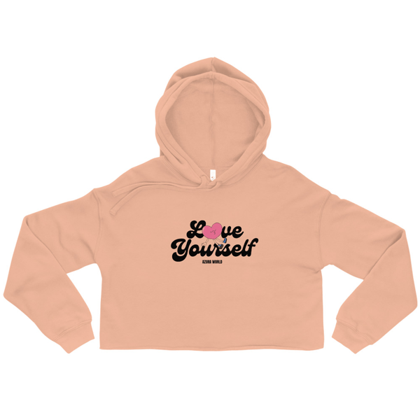 Specially Designed Women's Comfortable Crop Hoodie with Love Yourself Written