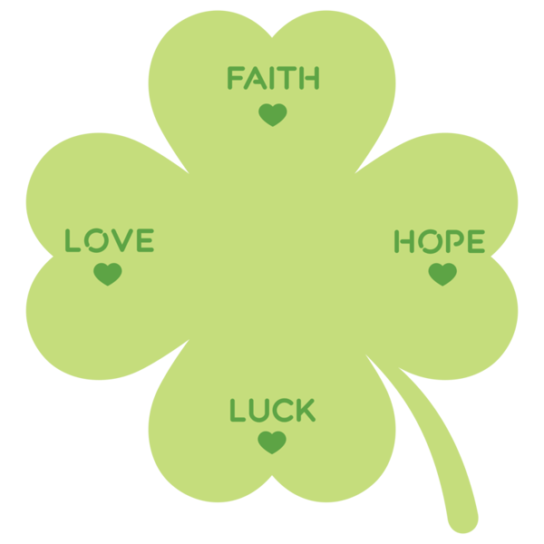 Four leaves clover poster