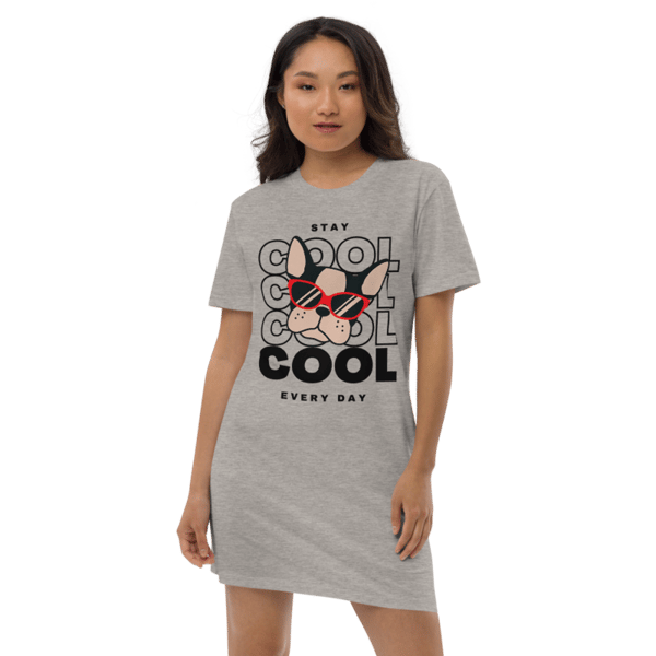 Stay Cool Every Day Cute Puppy Organic cotton t-shirt dress