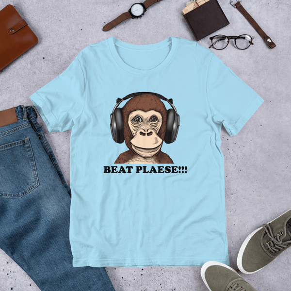 Beat Please!!! Monkey in Headphones Unisex t-shirt