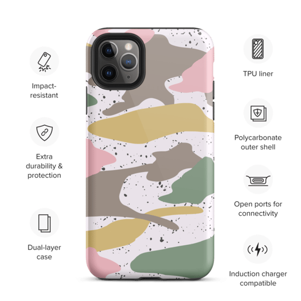 Modern Girly Camo Mix Colored Seamless Pattern Tough Case for iPhone®