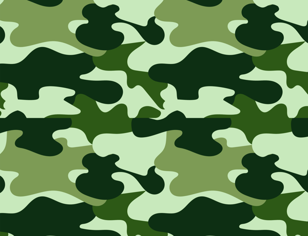 Military Green Camo Pattern Biker Shorts
