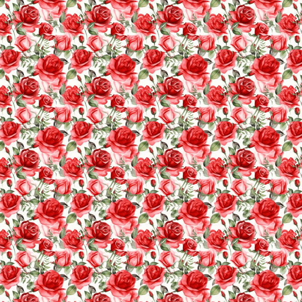 Red Rose Flowers Seamless Pattern Tough Case for iPhone®