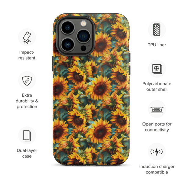 Sunflowers Watercolor Floral Painting Tough Case for iPhone®