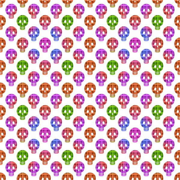 Colorful Skulls Seamless Pattern Women’s Recycled Athletic Shorts