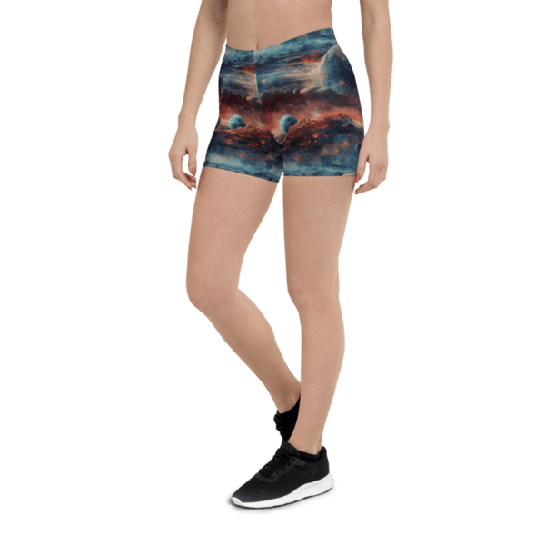 Planets Outer Space Galaxy Watercolor Pattern Shorts