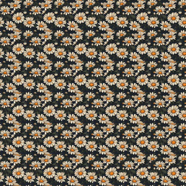 Daisy Flowers Retro Seamless Pattern Women’s cropped windbreaker