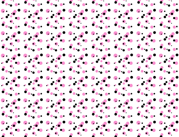 Pink and Black Dots Pattern Biker Shorts