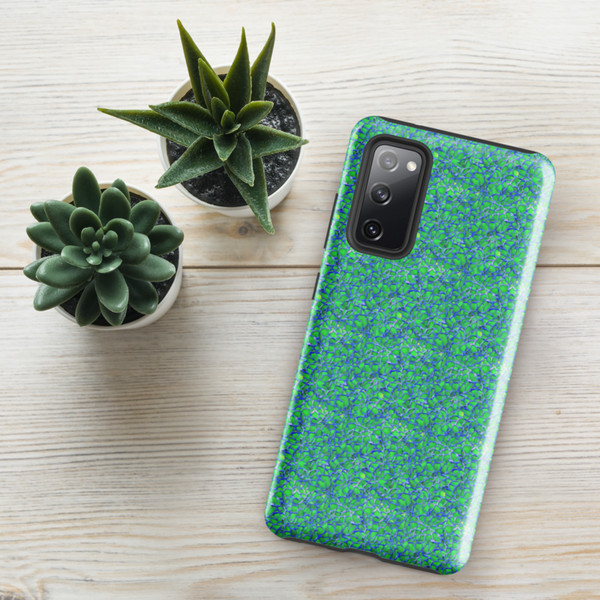 Green and Blue Modern Mozaic Tough case for Samsung®