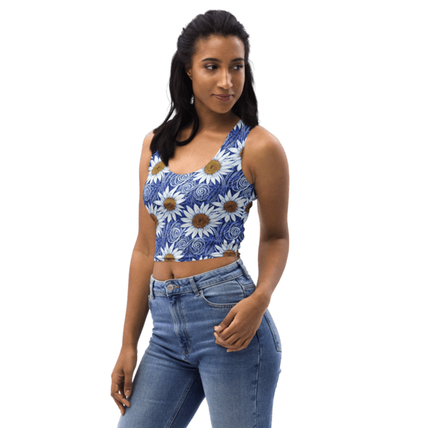 Daisy Flowers Floral Pattern Crop Top
