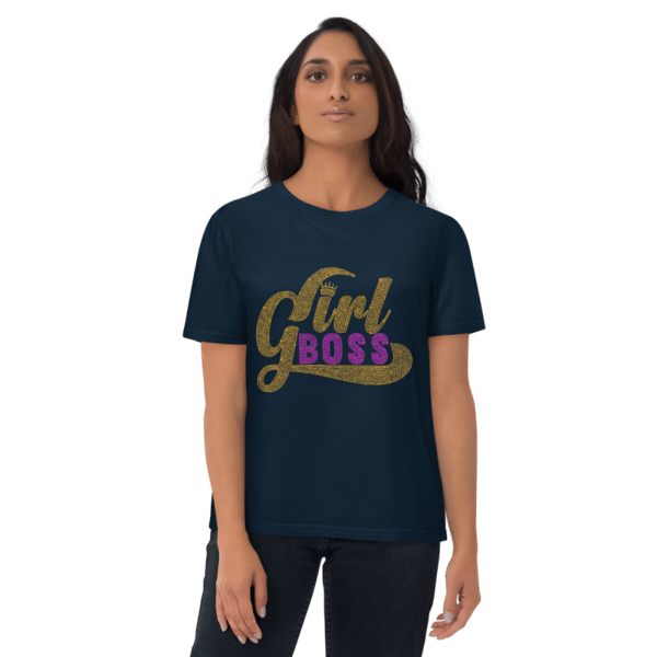 Girl Boss Rhinestone Funny Unisex organic cotton t-shirt