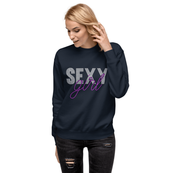 Sexy Girl Rhinestone Unisex Premium Sweatshirt