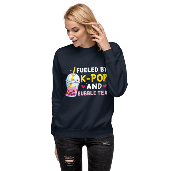 Fueled By K-Pop And Bubble Tea Anime Unisex Premium Sweatshirt