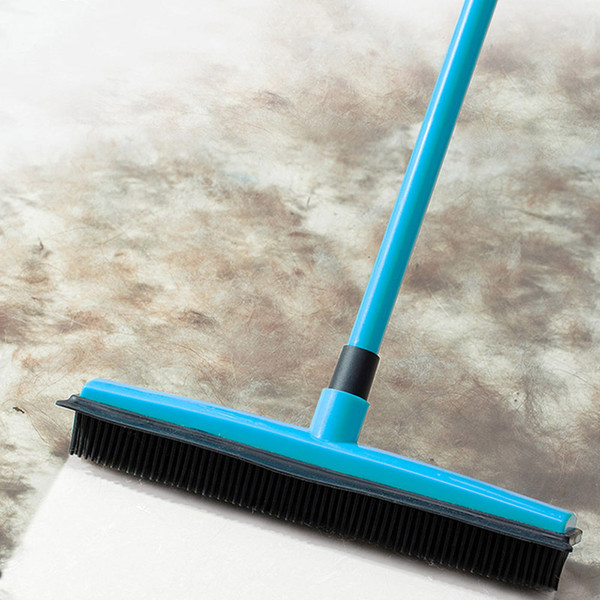 Rubber Broom Brush With Squeegee For Hair, Dust & Spills - Inspire Uplift