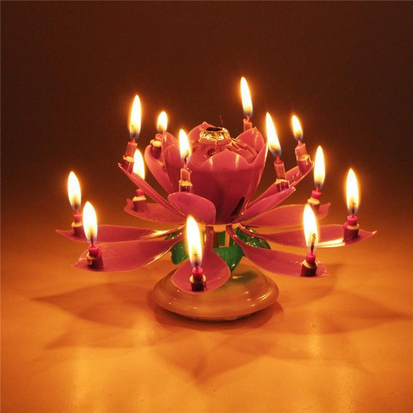 Blooming Musical Candle For Extra B'day Fun - Inspire Uplift