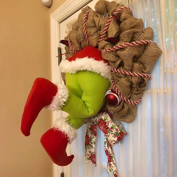 Thief Grinch Christmas Wreath - Inspire Uplift
