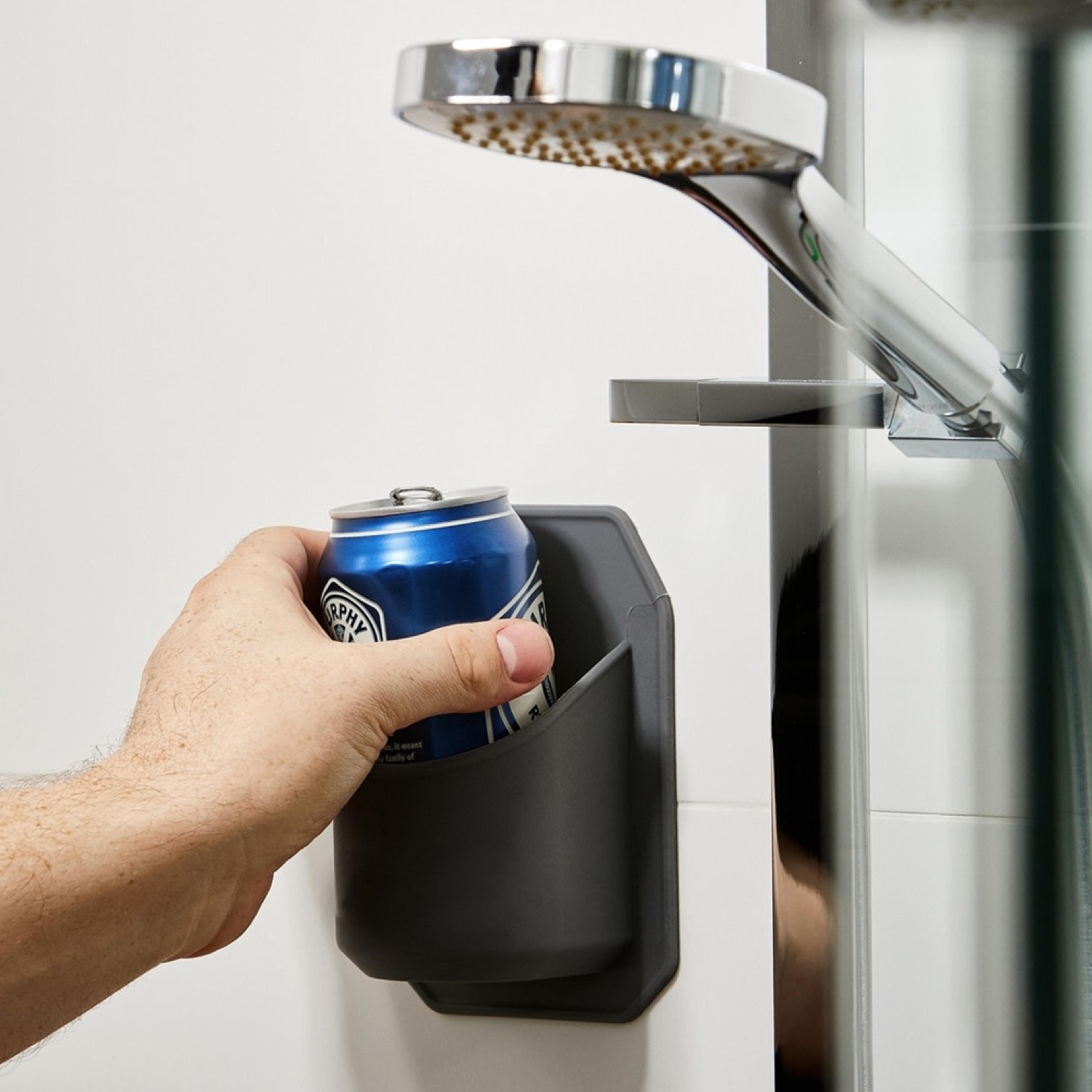 shower beer holder for bottles & cans