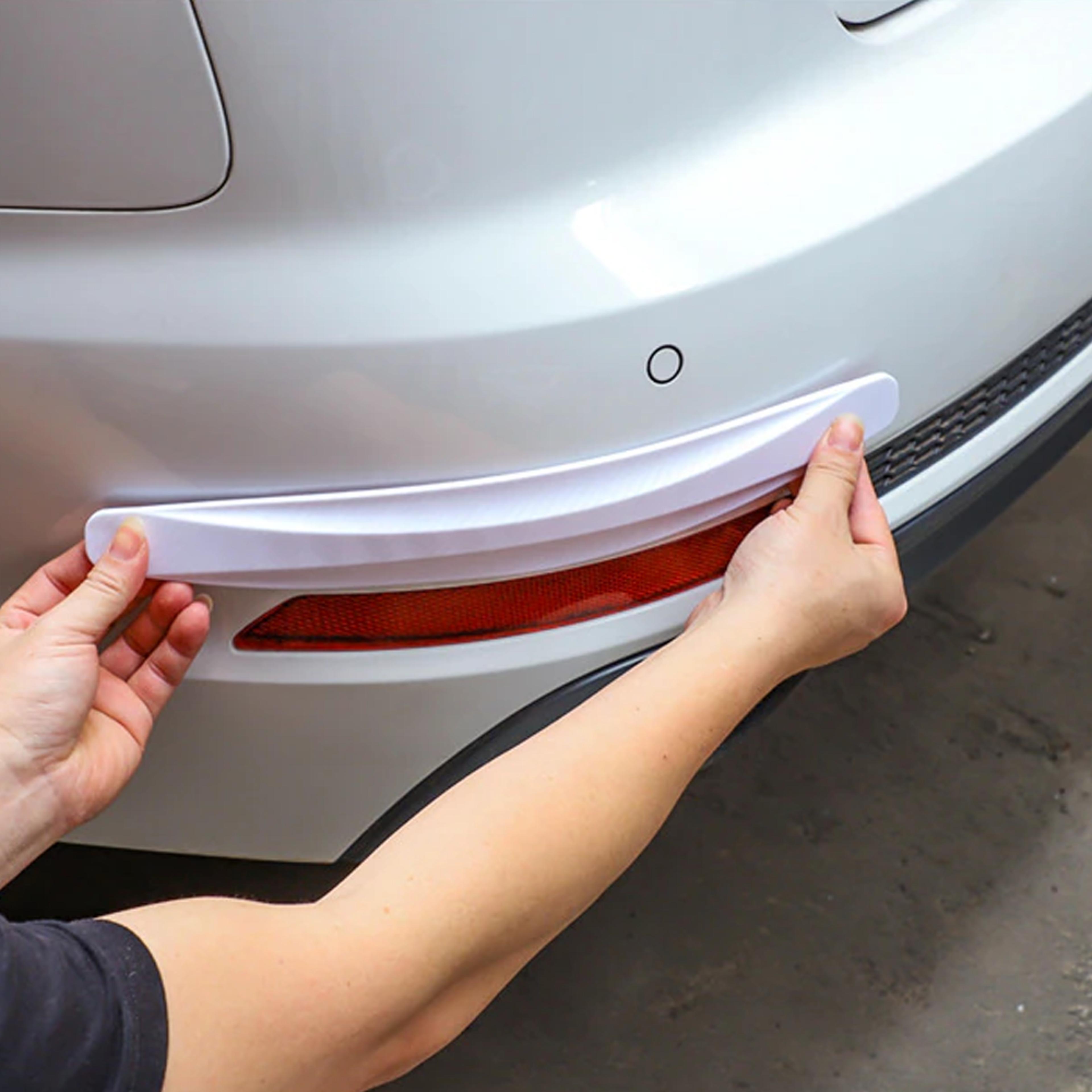 2 pc adhesive bumper protector strip for front & rear bumpers