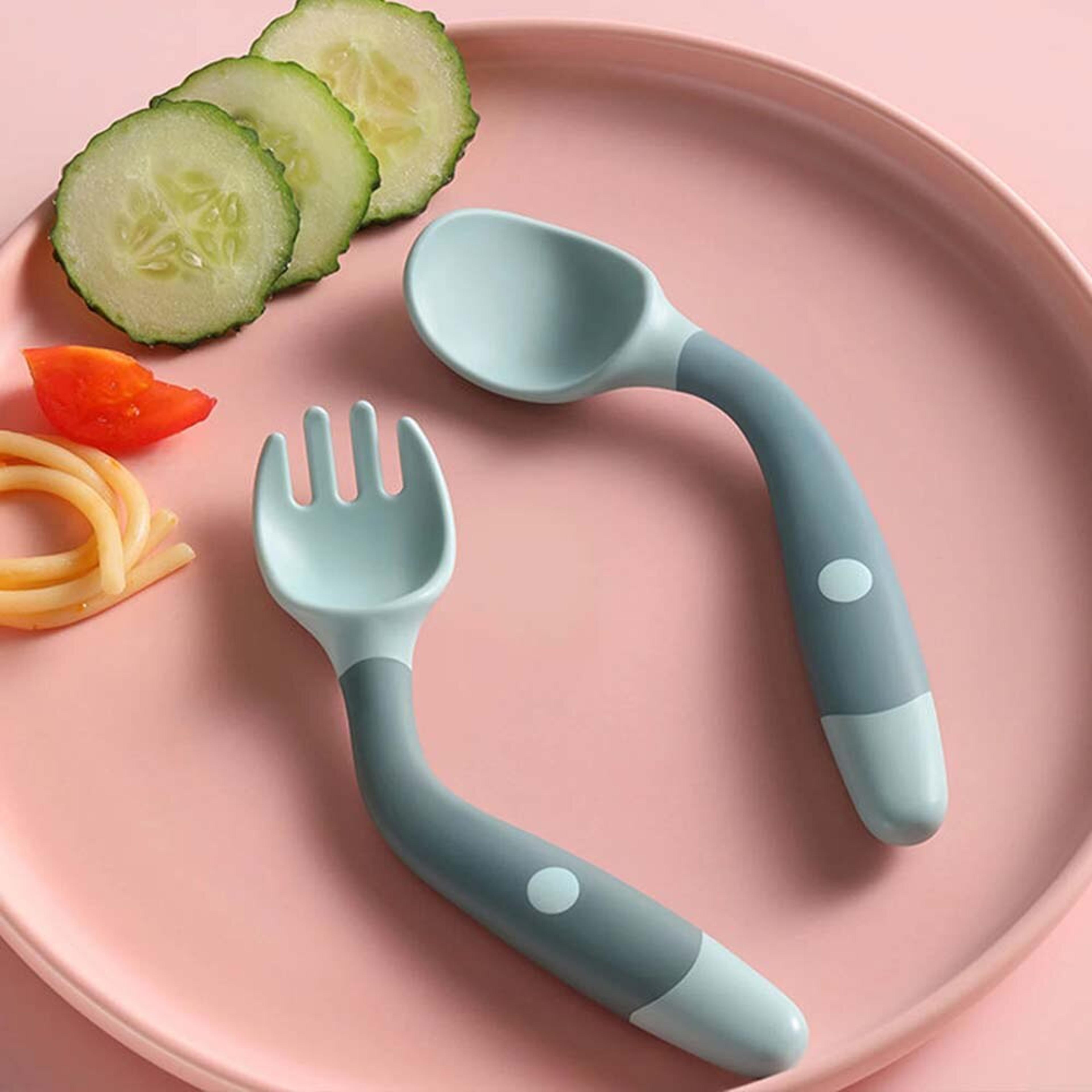 bendable training soft fork & spoon for infants