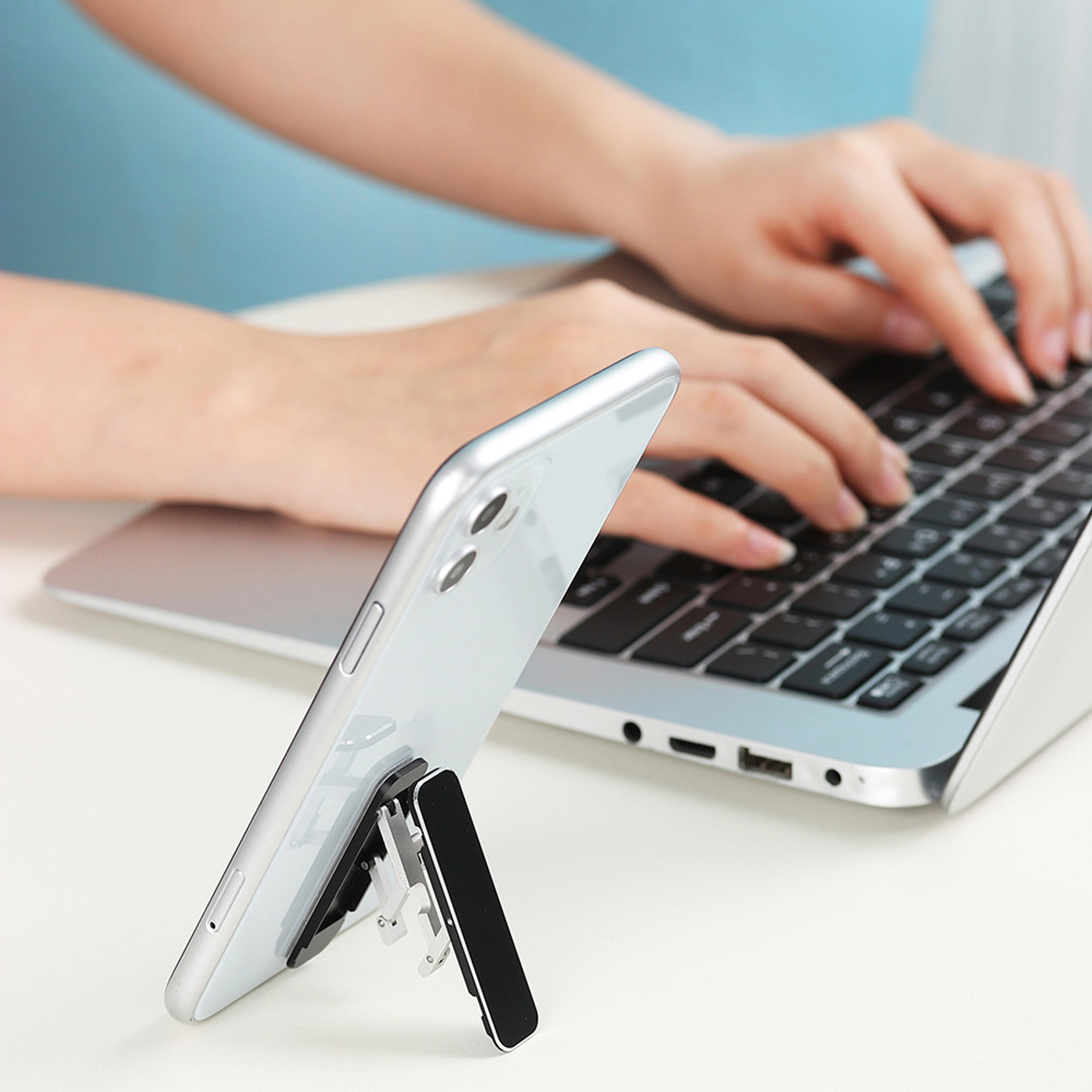folding invisible aluminum mobile stand
