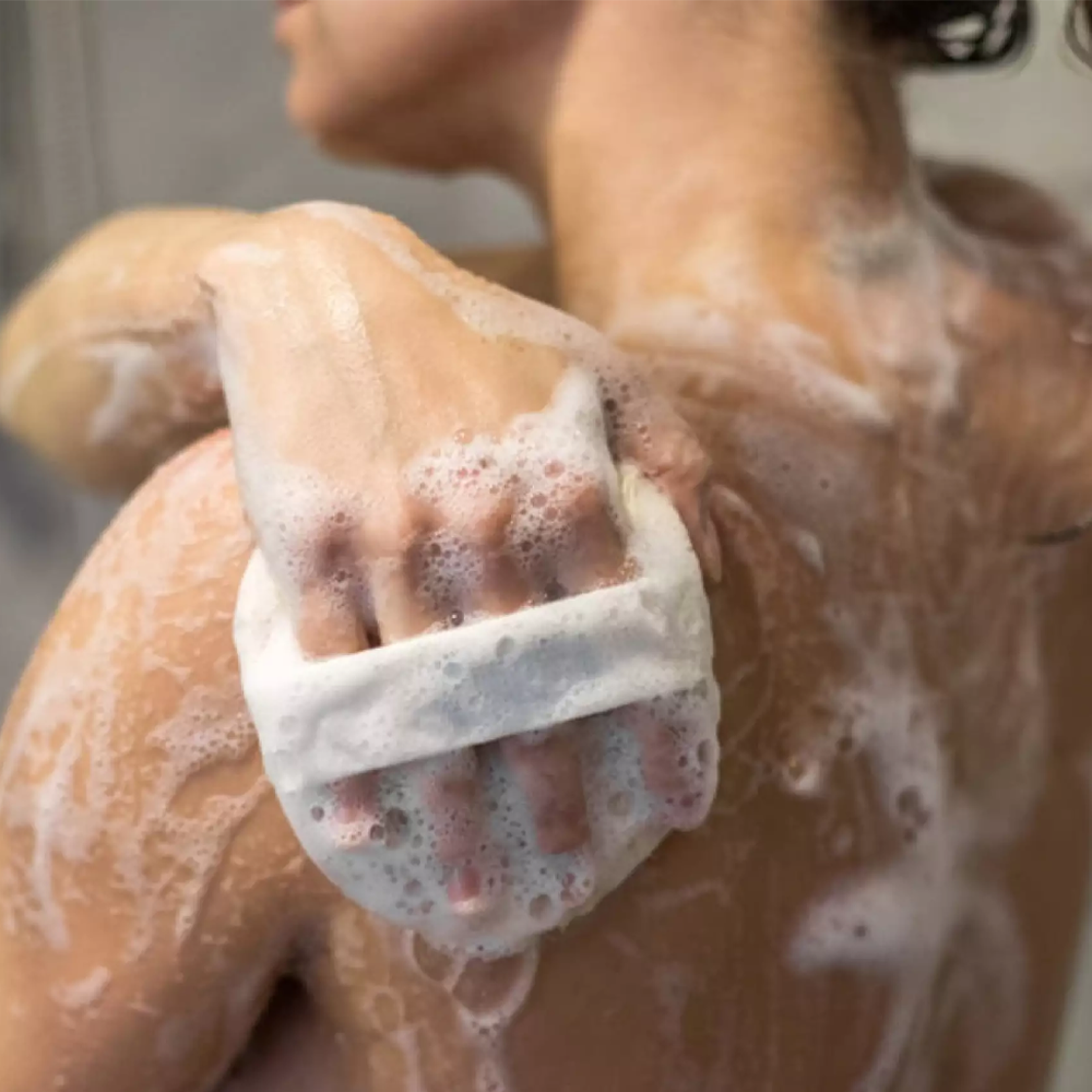 small exfoliating loofah pad - natural body scrub & perfect gift for smooth skin