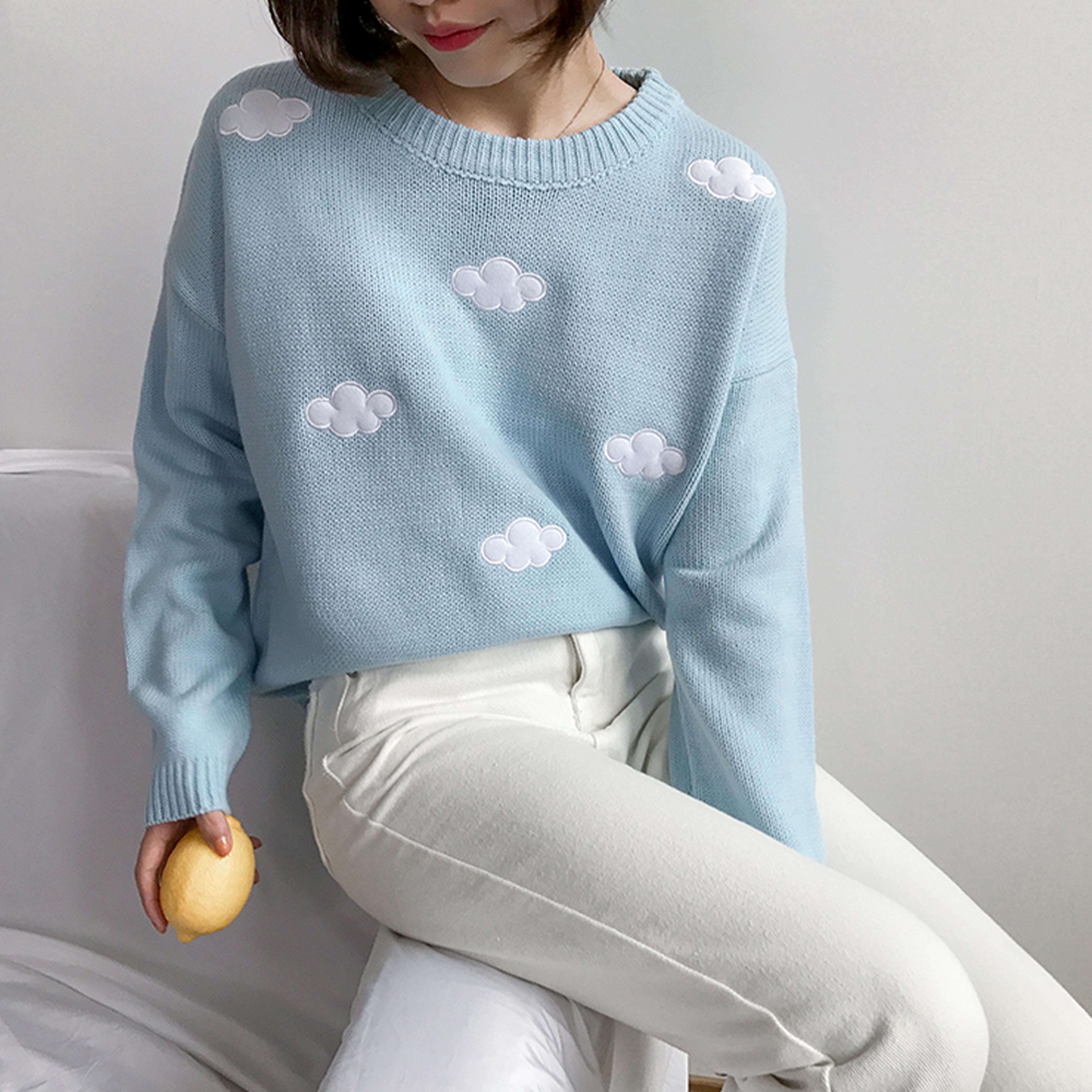 unisex knitted cloud sweater