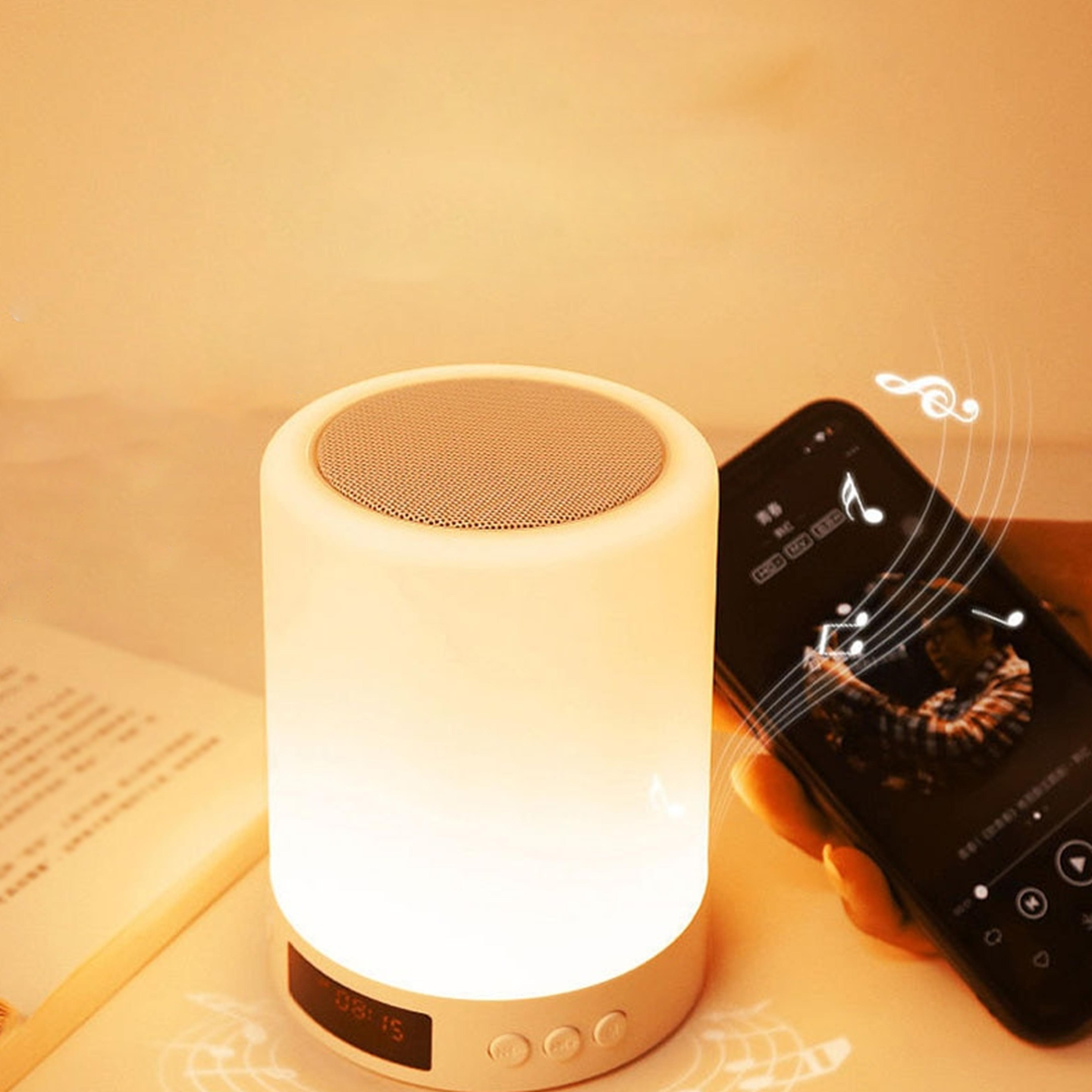 3-in-1 bluetooth touch lamp portable speaker & alarm
