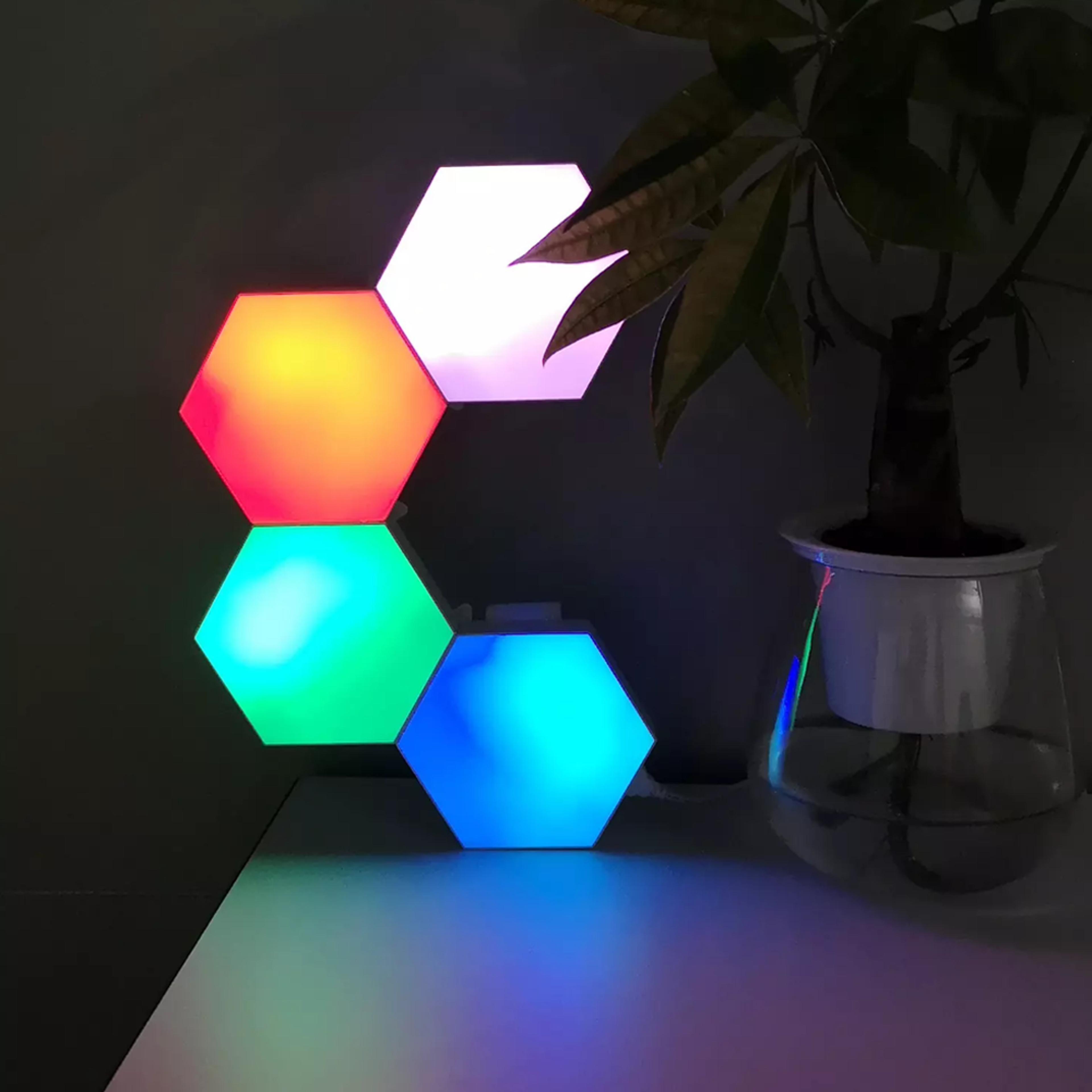 multicolor touch sensitive hexagon lights for wall, room, & office