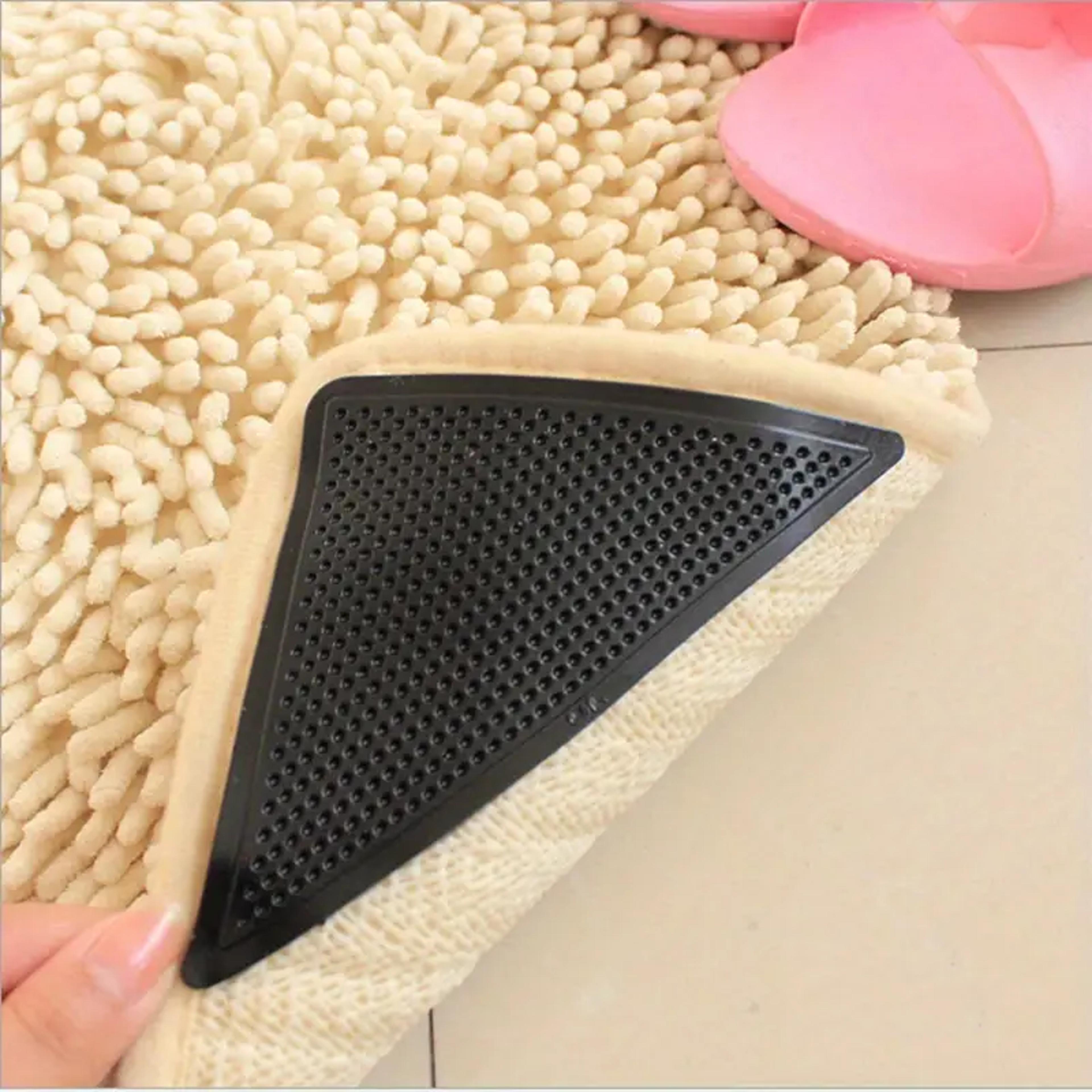 reusable non-slip rug grippers for hardwood floors & tiles – dual sided adhesive rug stopper keep corners flat