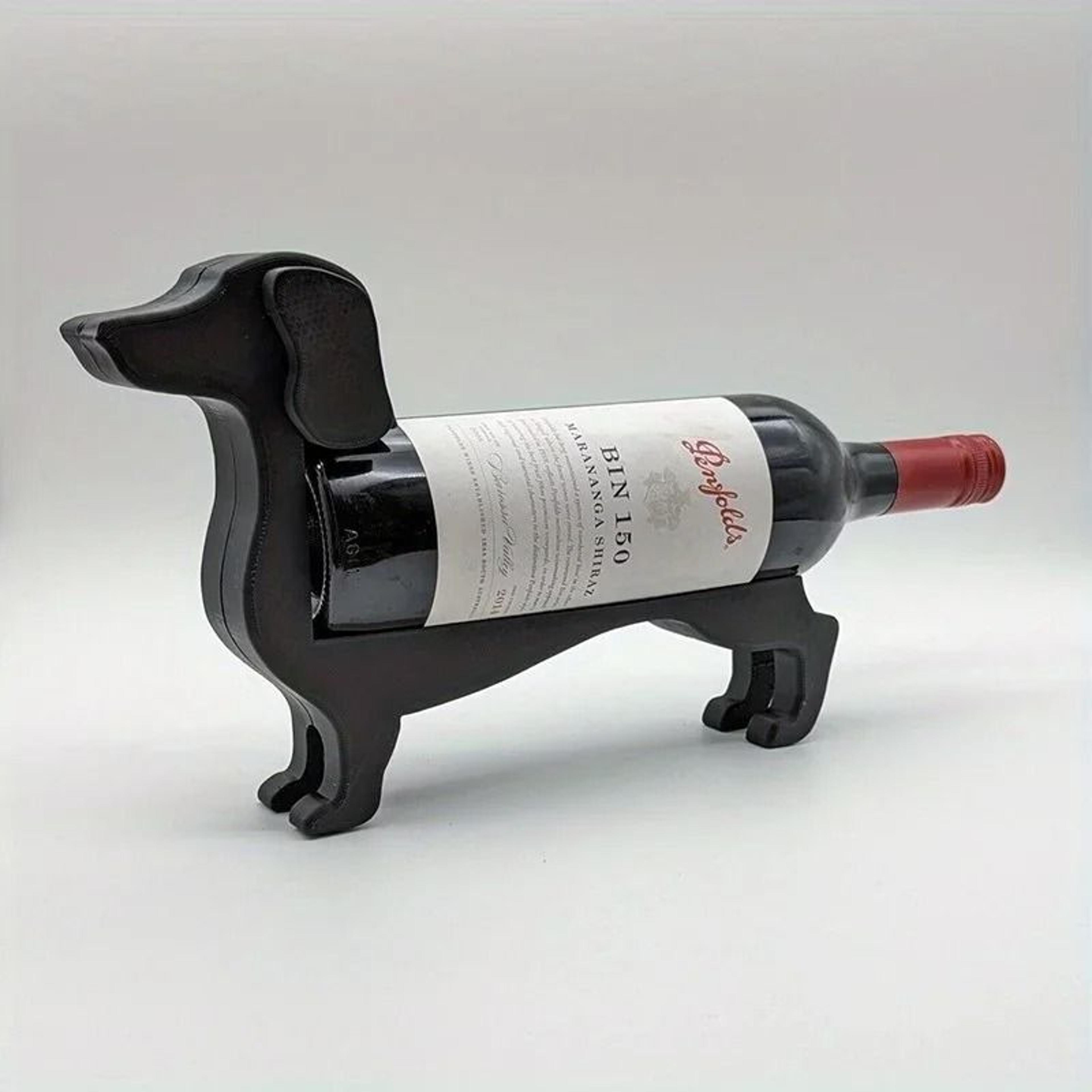 sausage dog red wine bottle holder – creative & modern wine rack