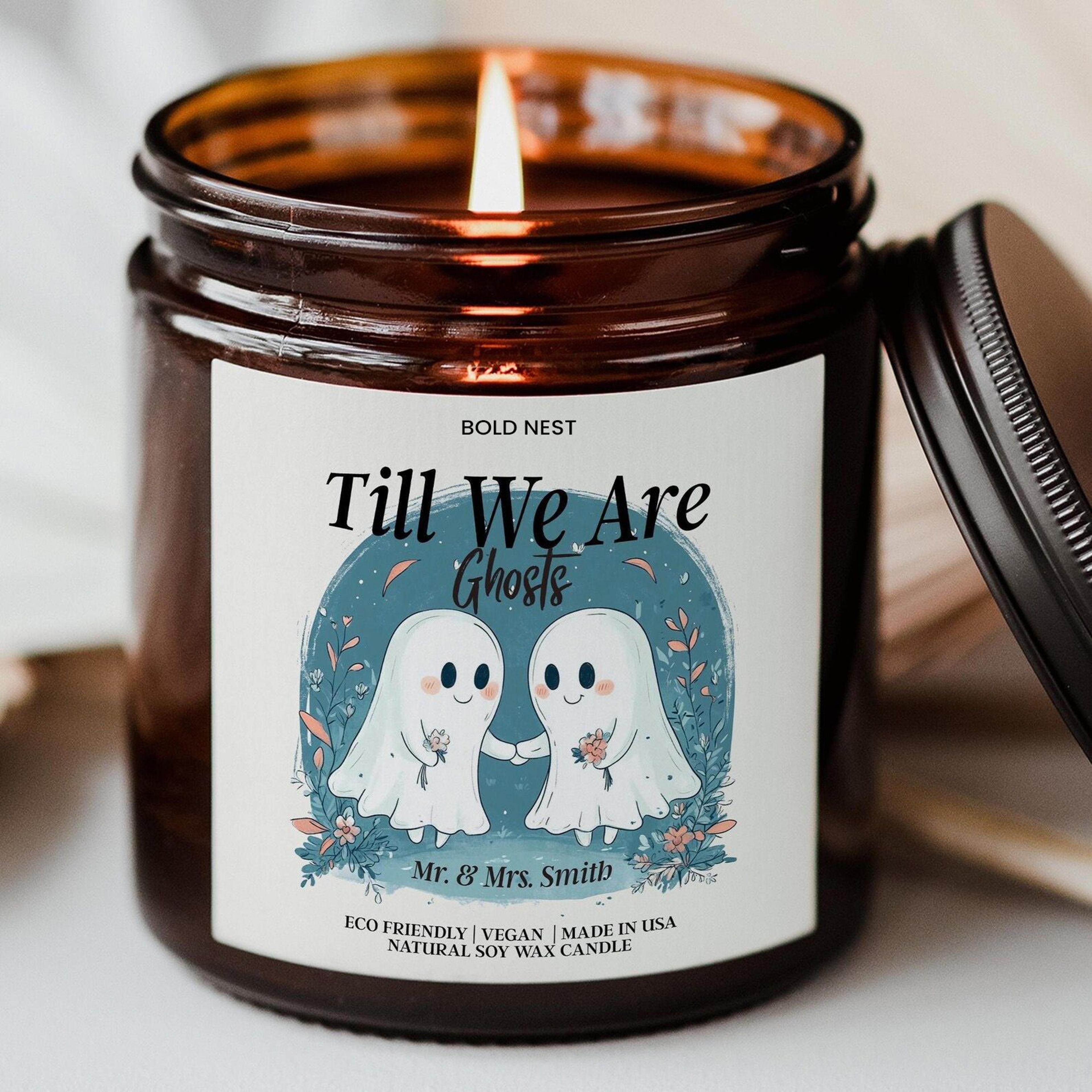 personalized funny wedding candle – custom engagement & anniversary gift for couples, scented keepsake candle