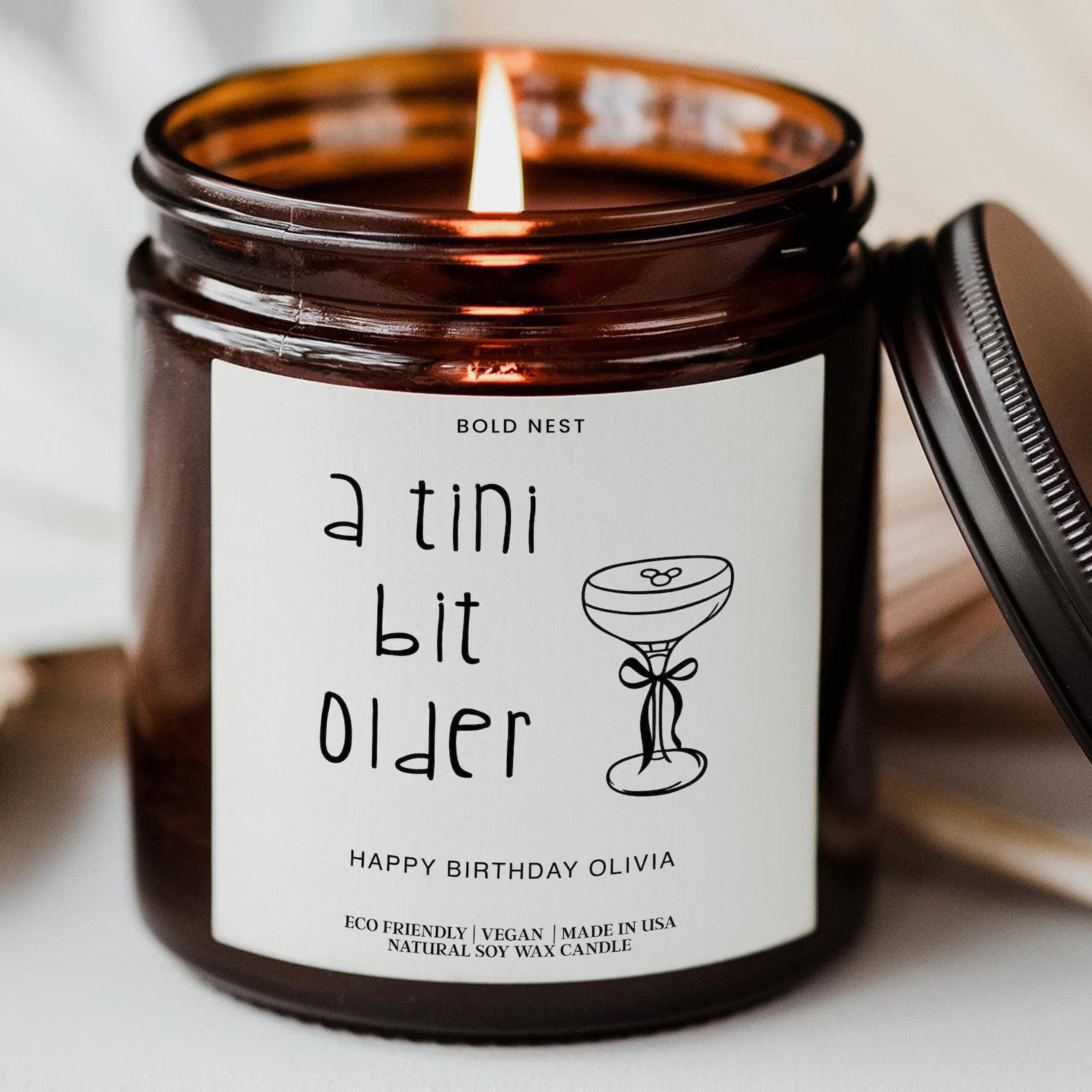 a tini bit older funny birthday candle espresso martini gift for her