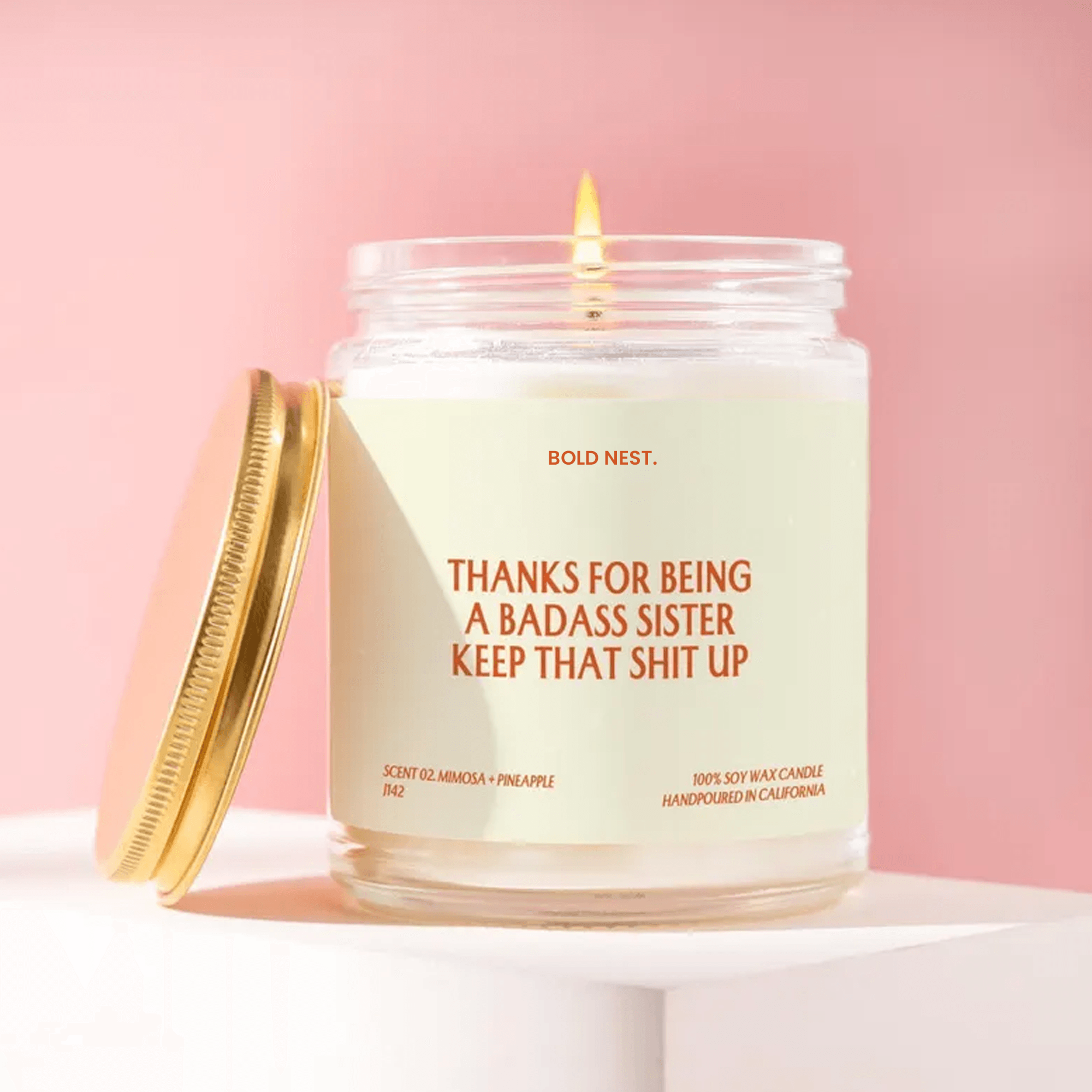 funny sister candle gift, sister gift from sister, badass sister gift, birthday gift for sister, appreciation gift