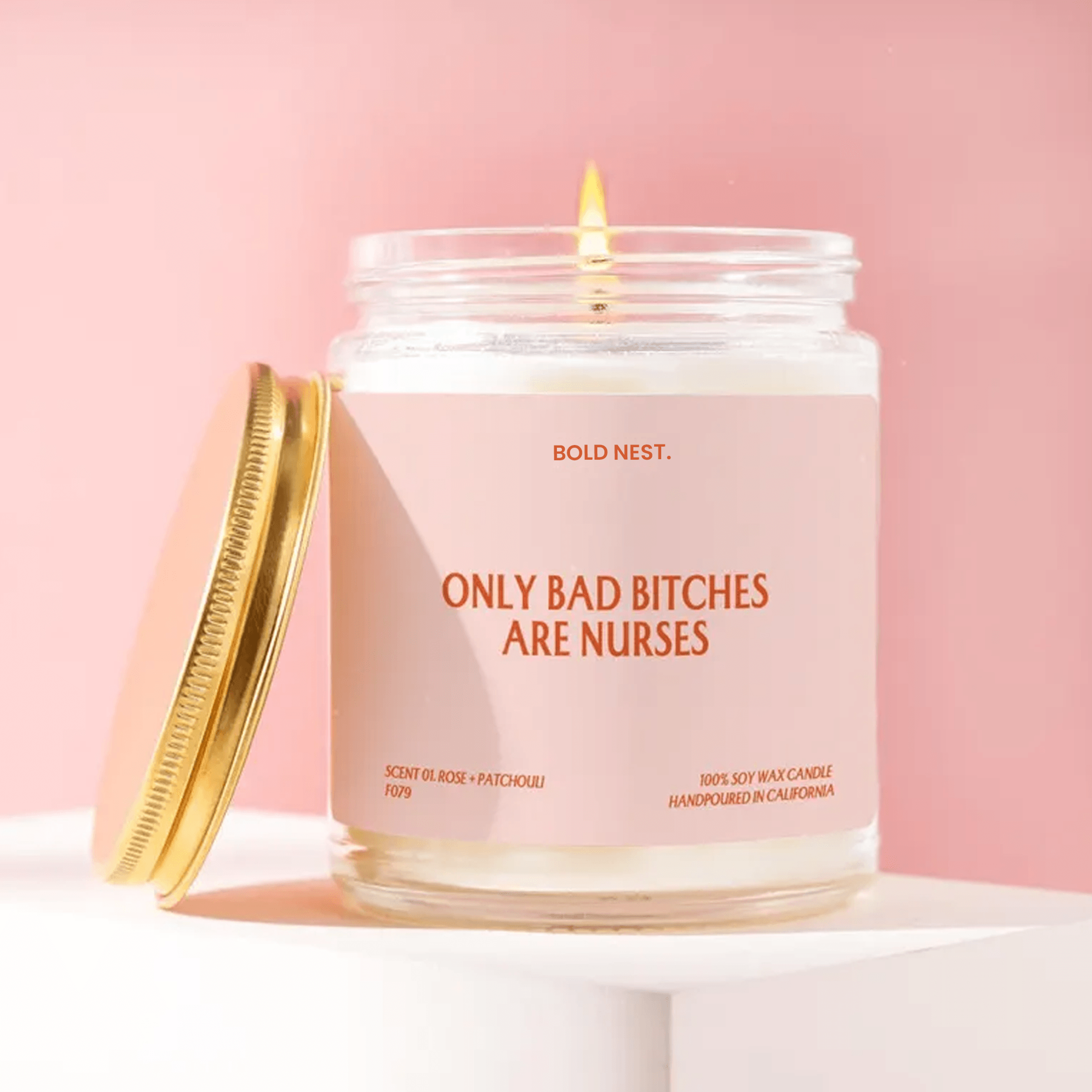 nurse gift only bad bitches are nurses candle funny unique handmade personalized graduate holiday friend medical worker
