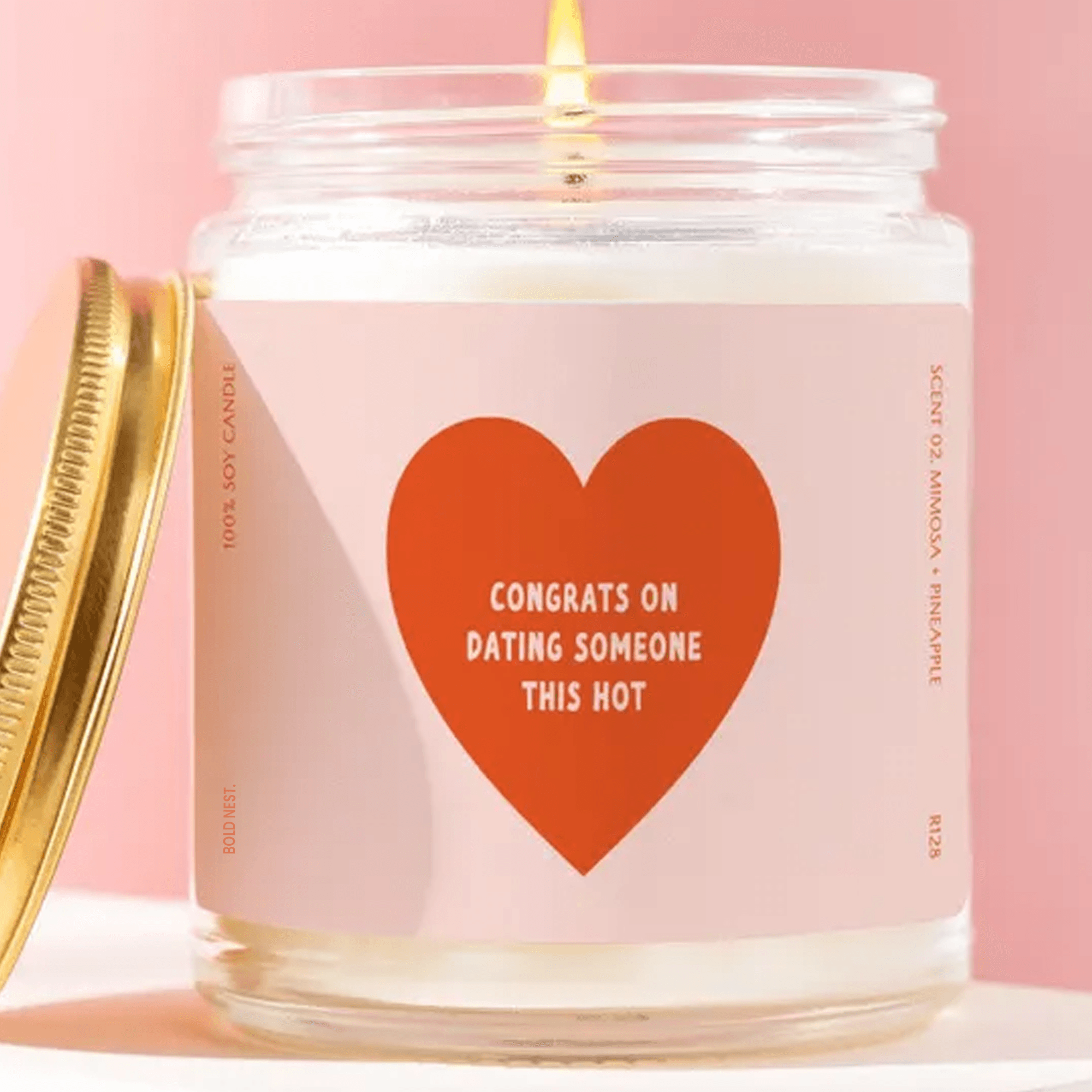 funny valentines candle congrats on dating someone this hot gift for boyfriend girlfriend sarcastic love candle