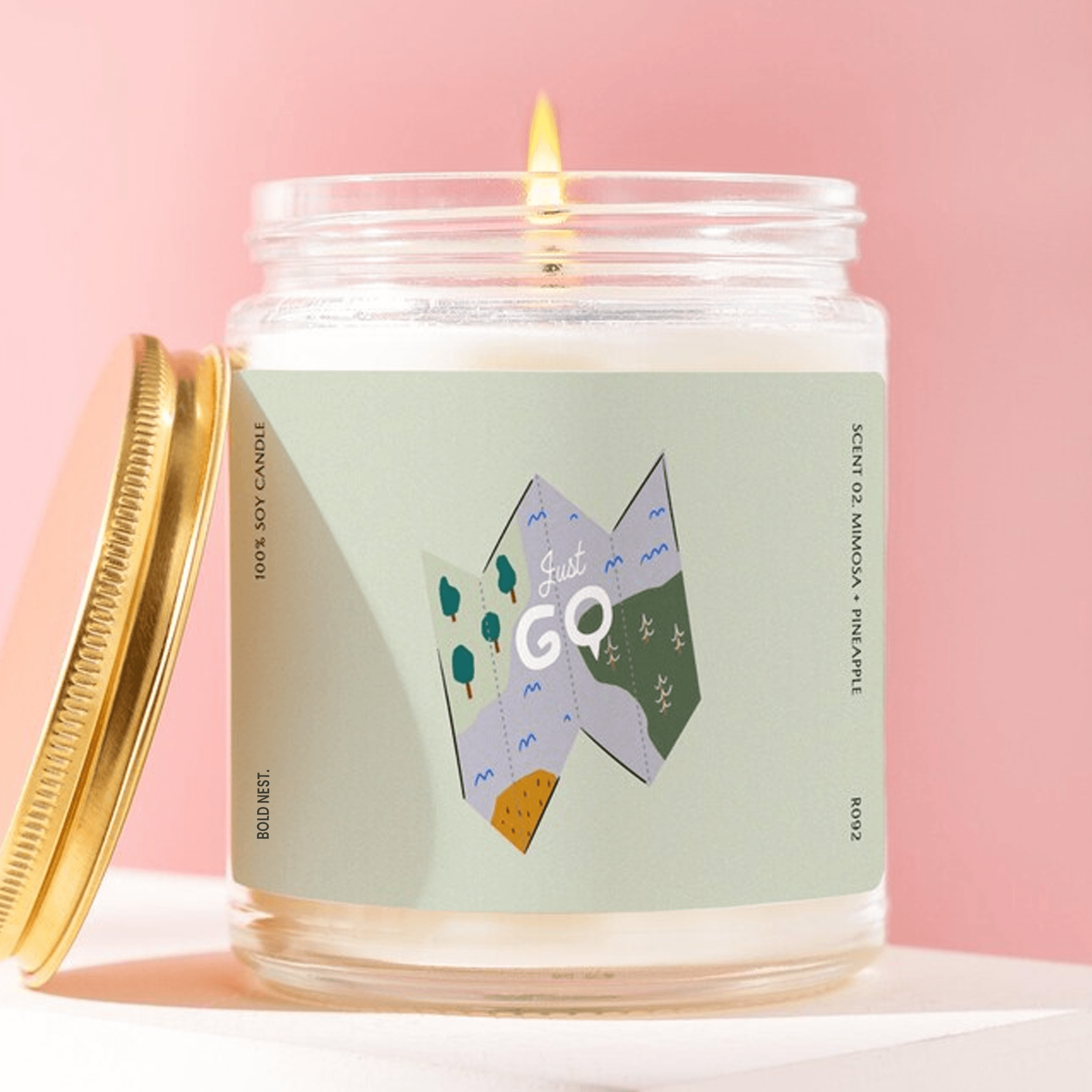 just go candle travel gift adventure gift wanderlust gift traveler gift motivational travel quote gift hiking camping gi
