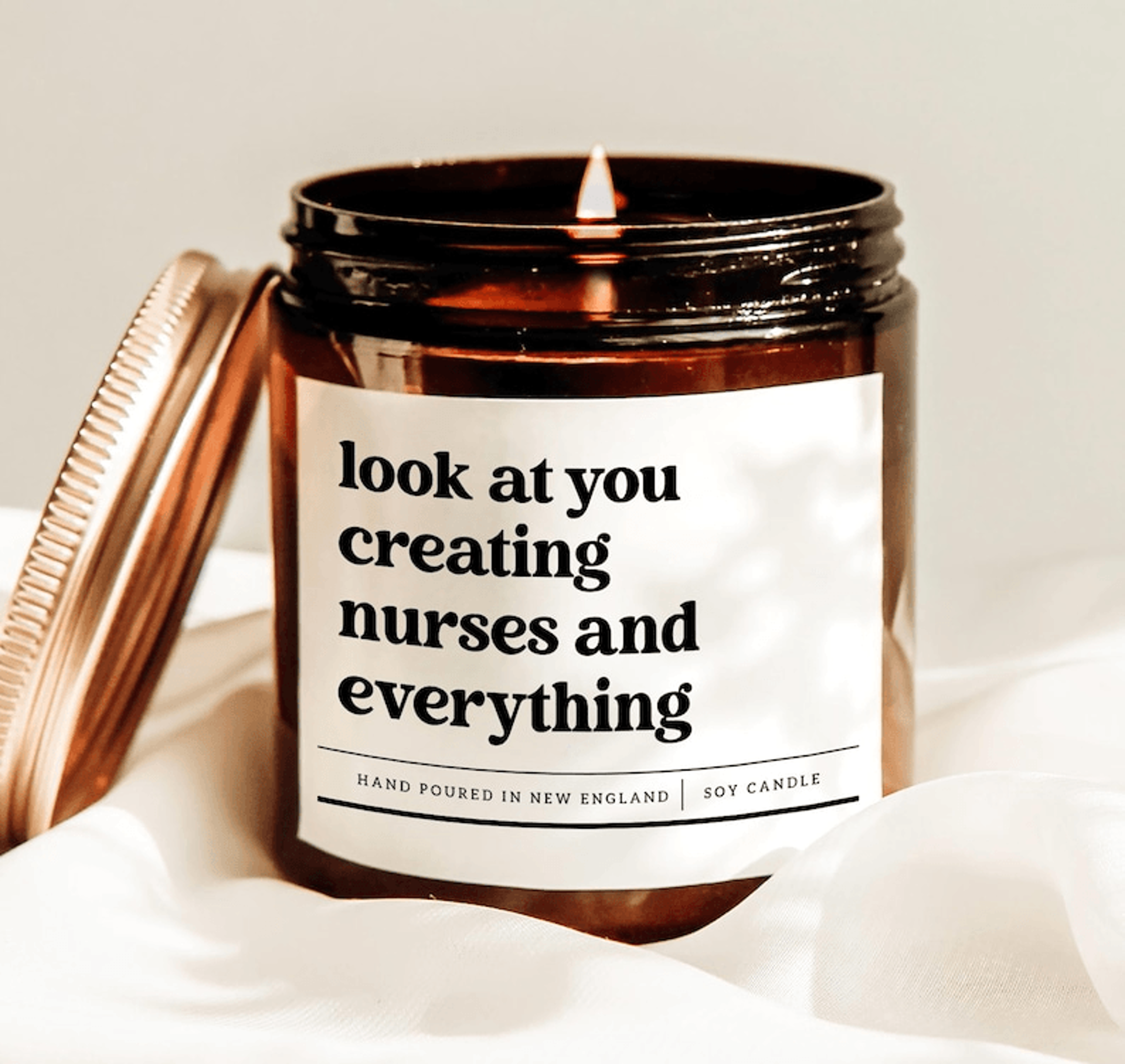 funny nursing instructor candle, nurse educator gift, creating nurses candle