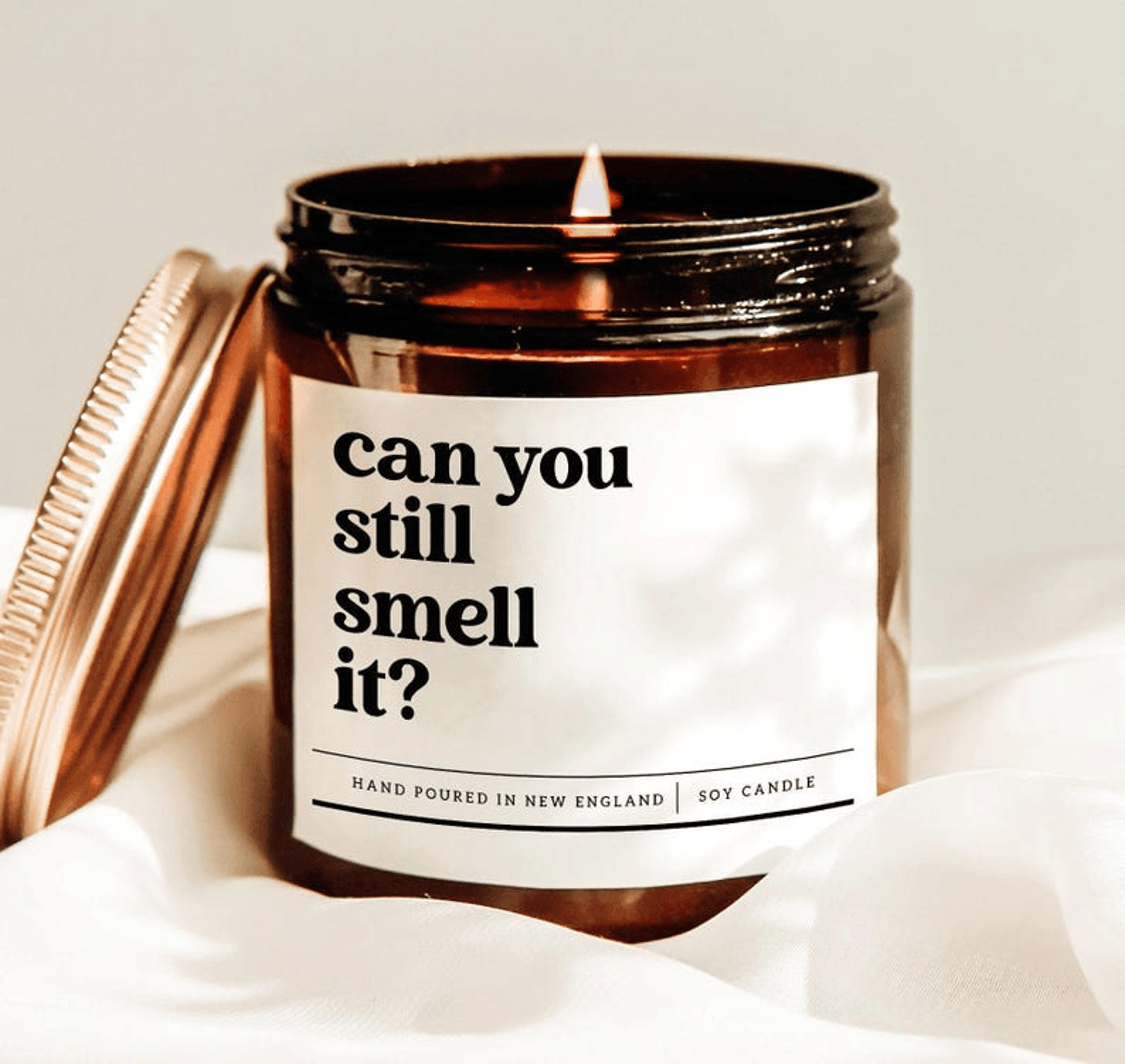 can you still smell it candle, funny sarcastic candle gift, minimalist aesthetic candle
