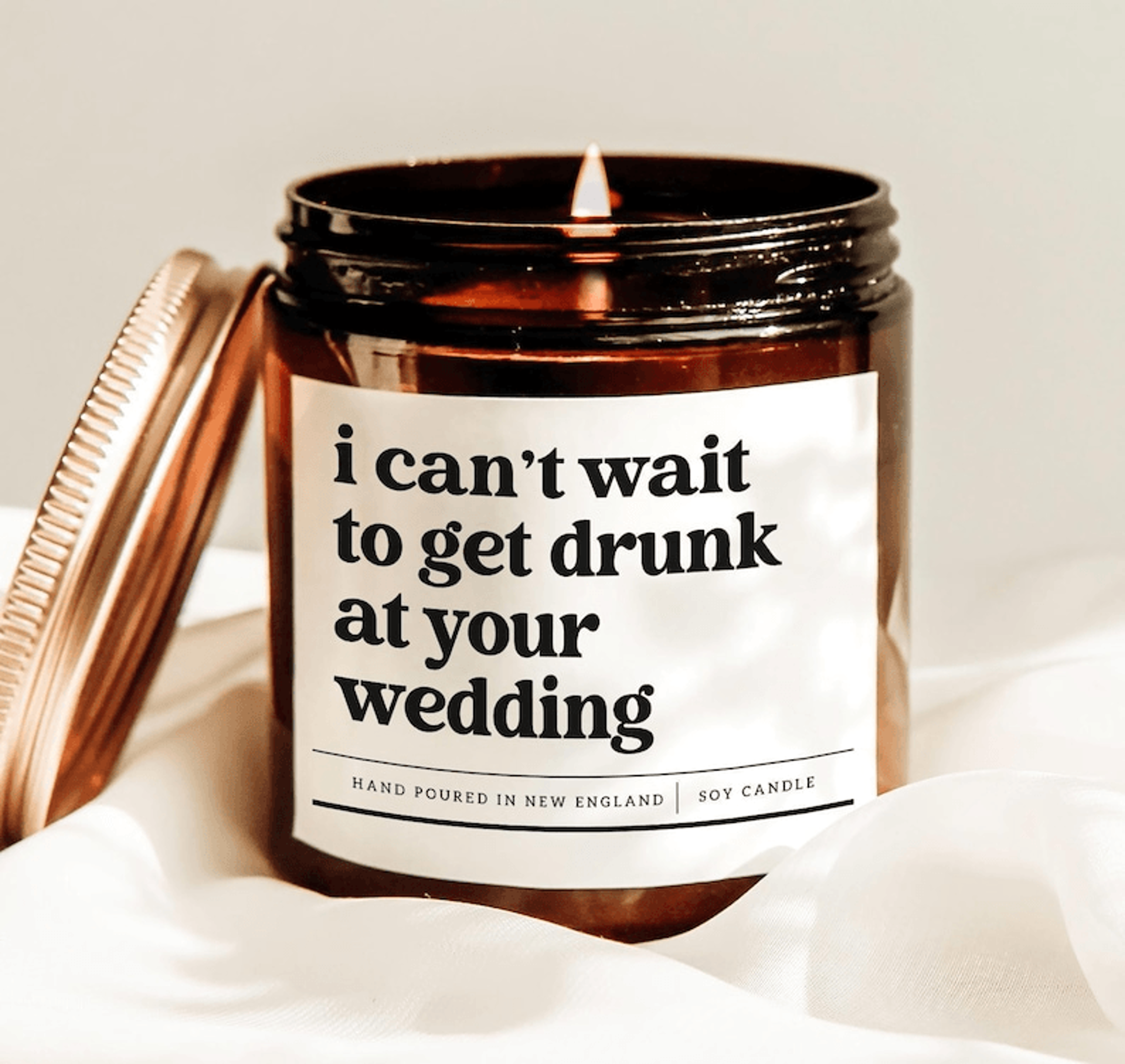 i cant wait to get drunk at your wedding candle, funny wedding gift for bride best friend bridal shower
