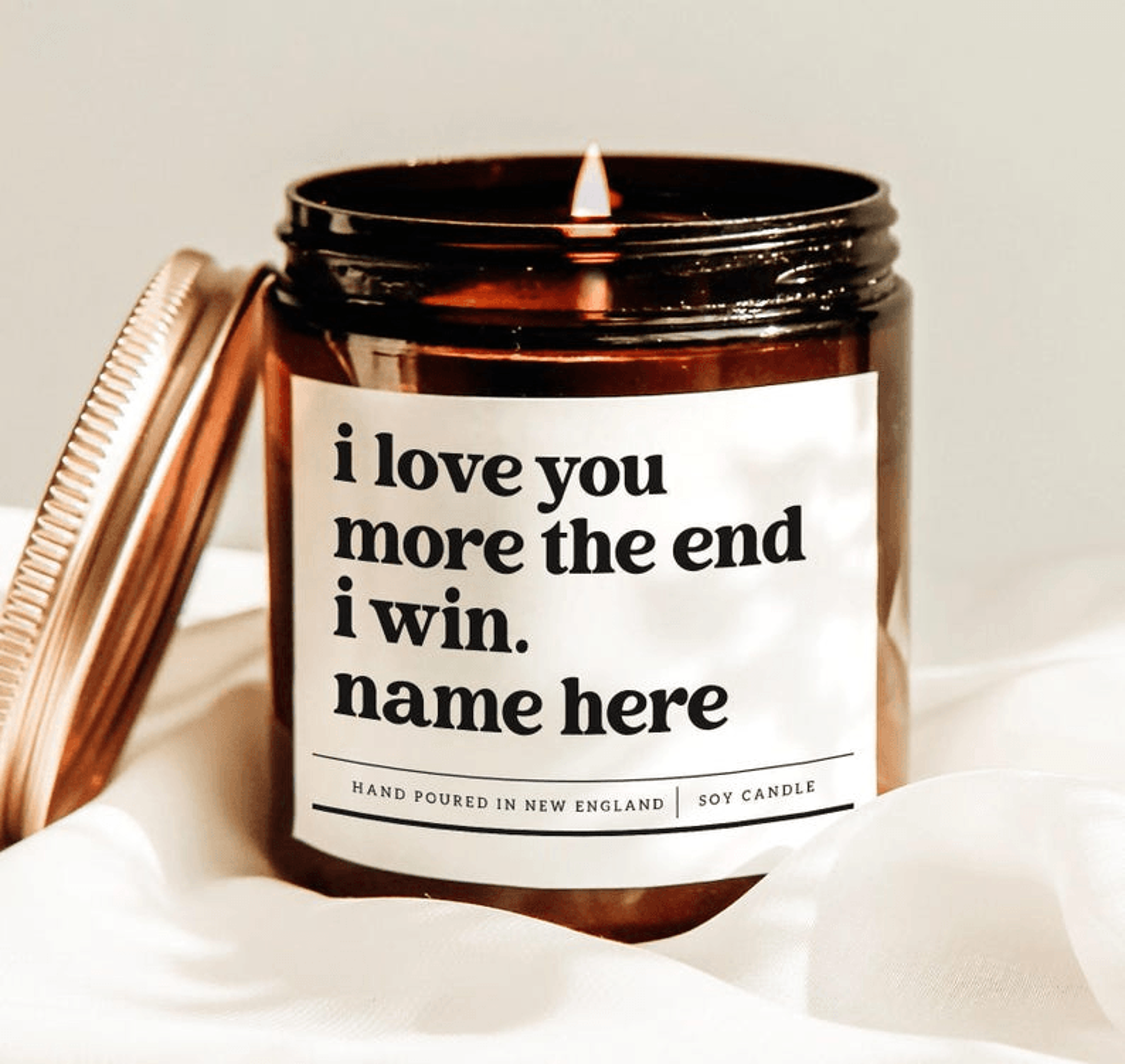 i love you more the end i win custom name candle funny relationship gift romantic soy candle for couples