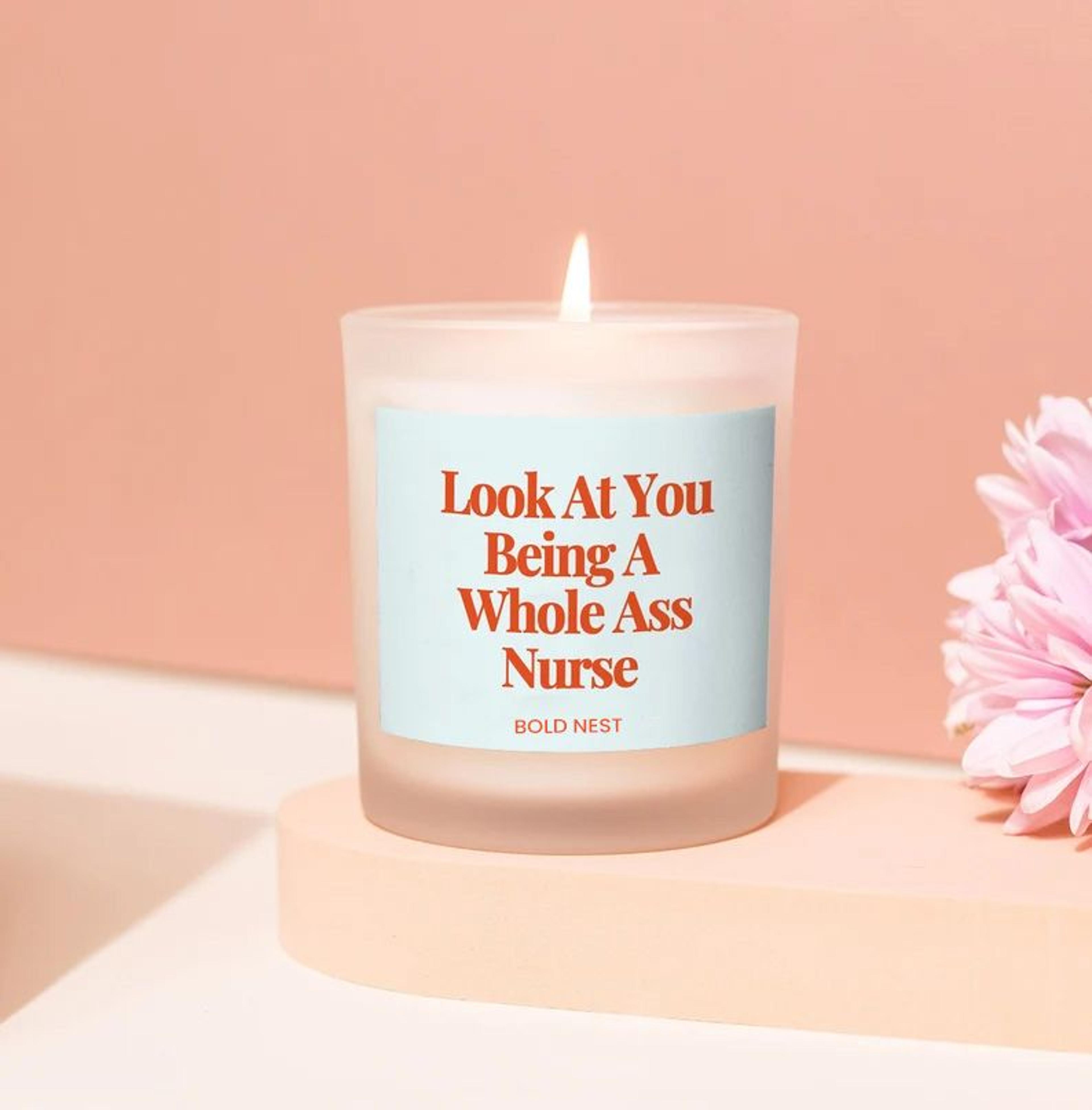 funny nurse candle gift for nursing students | nursing graduation gift, nurse humor candle