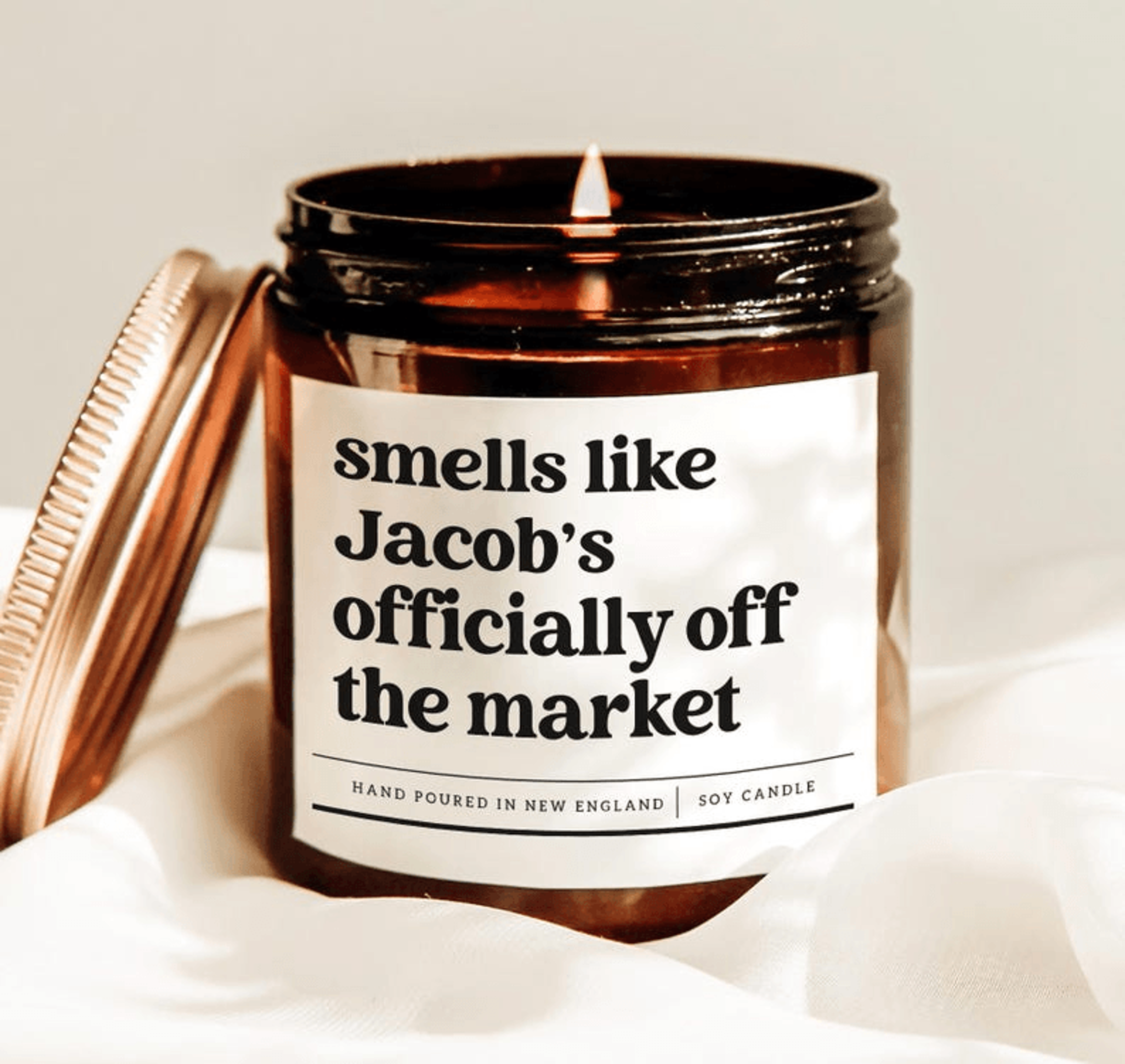 engagement candle gift personalized wedding candle funny bridal shower gift soy candle for newly engaged couple