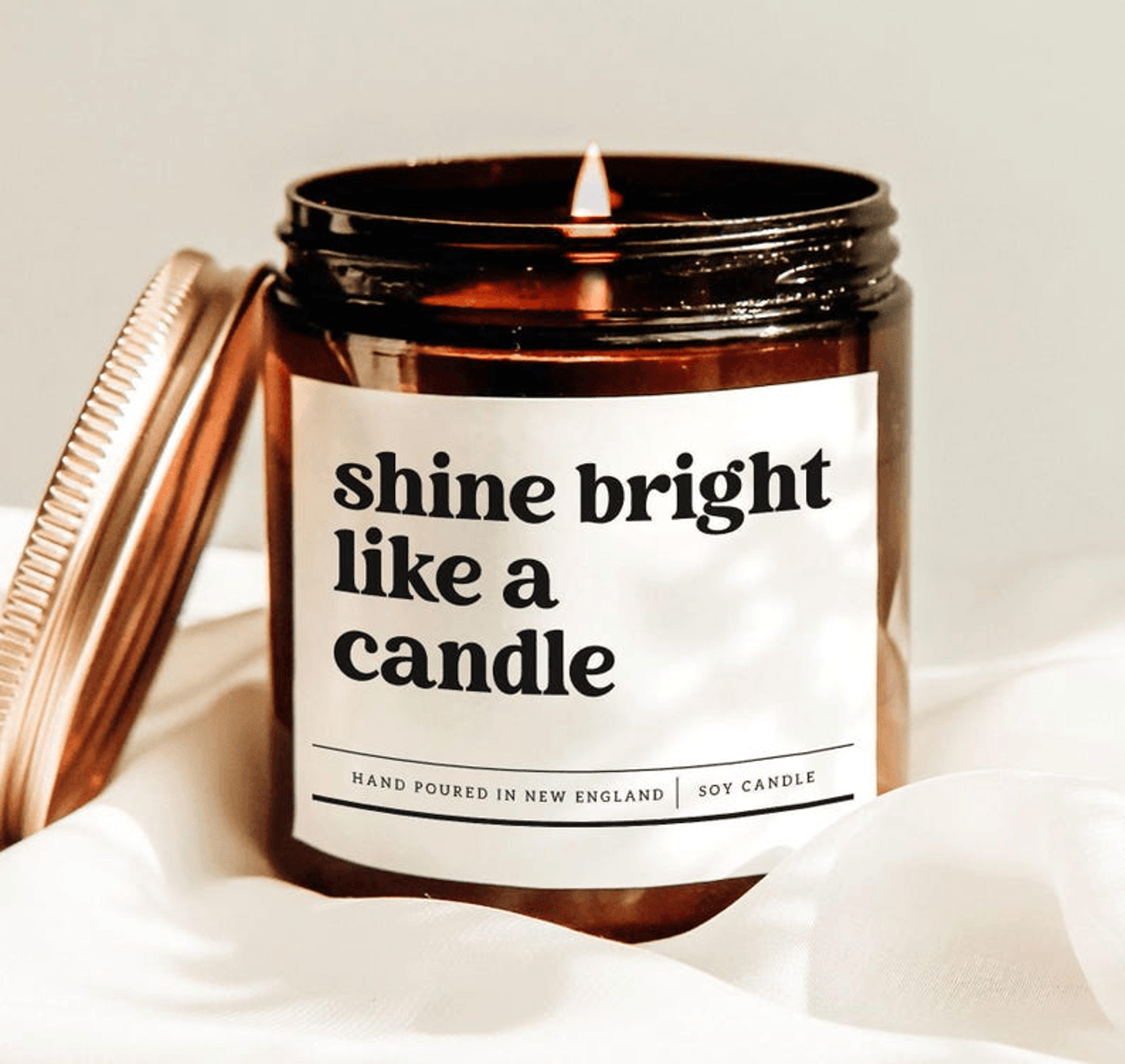 inspirational soy candle gift motivational candle minimalist home decor positive quote candle encouragement gift