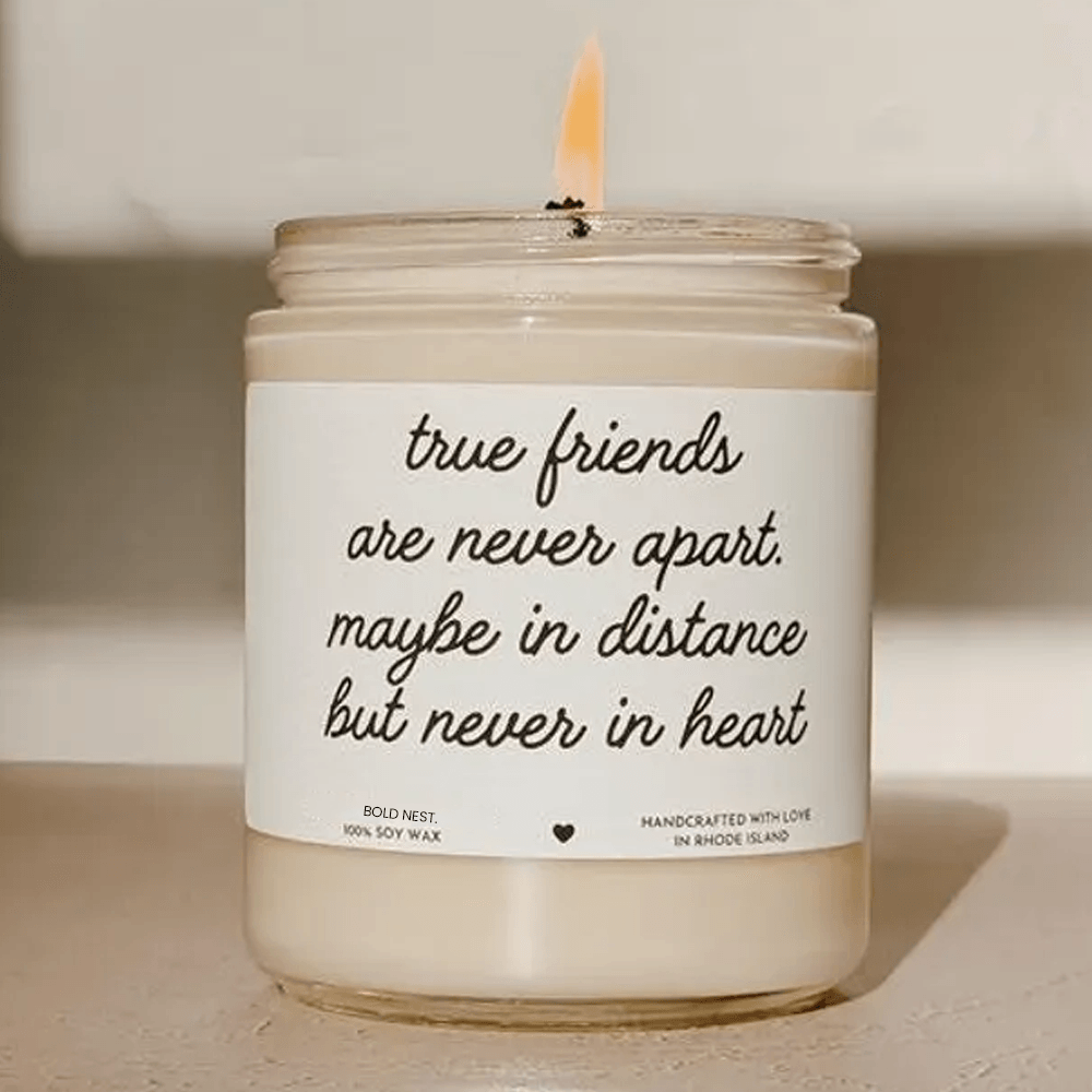long distance best friend candle gift thinking of you friendship soy candle