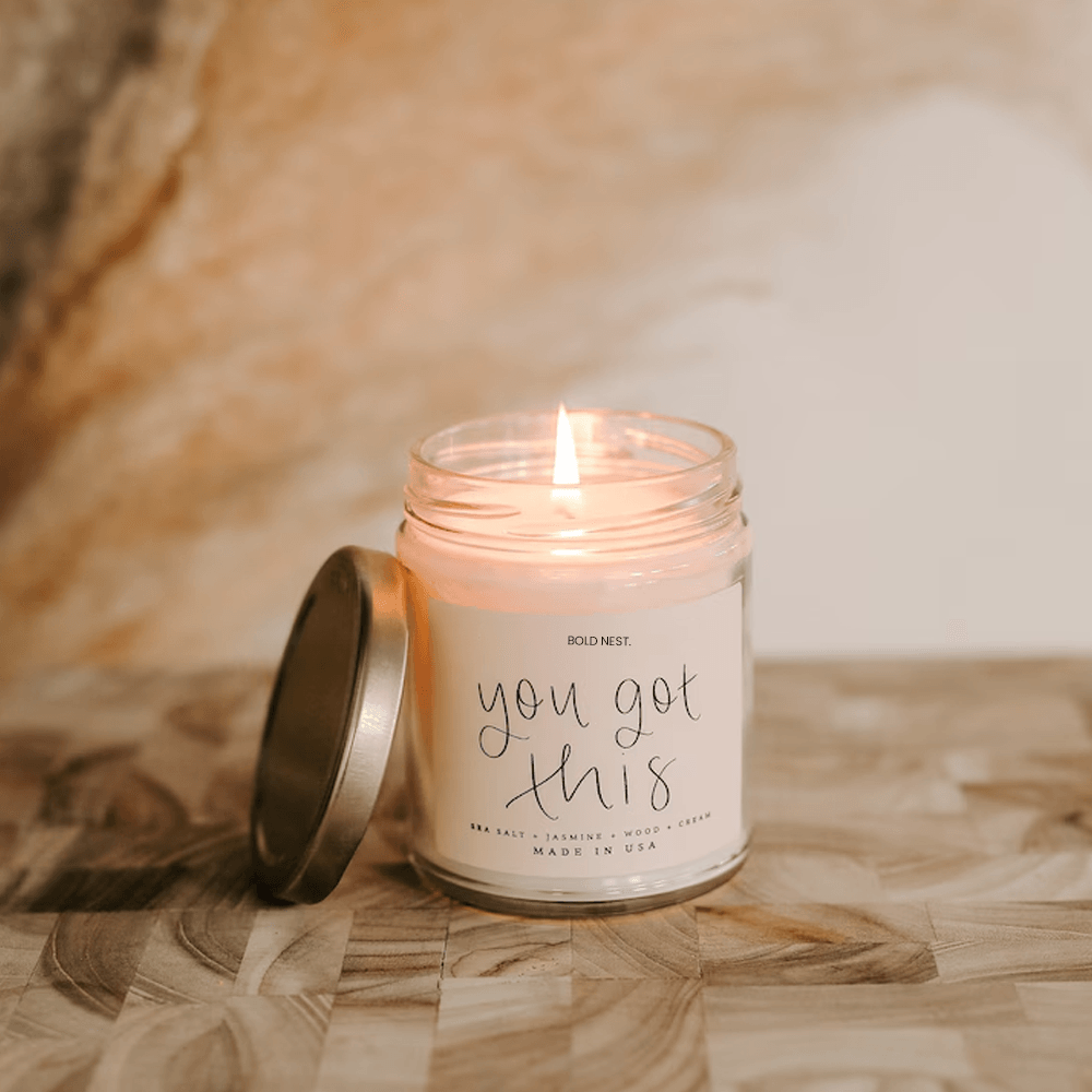 you got this soy candle – motivational encouragement gift candle for self care & positivity
