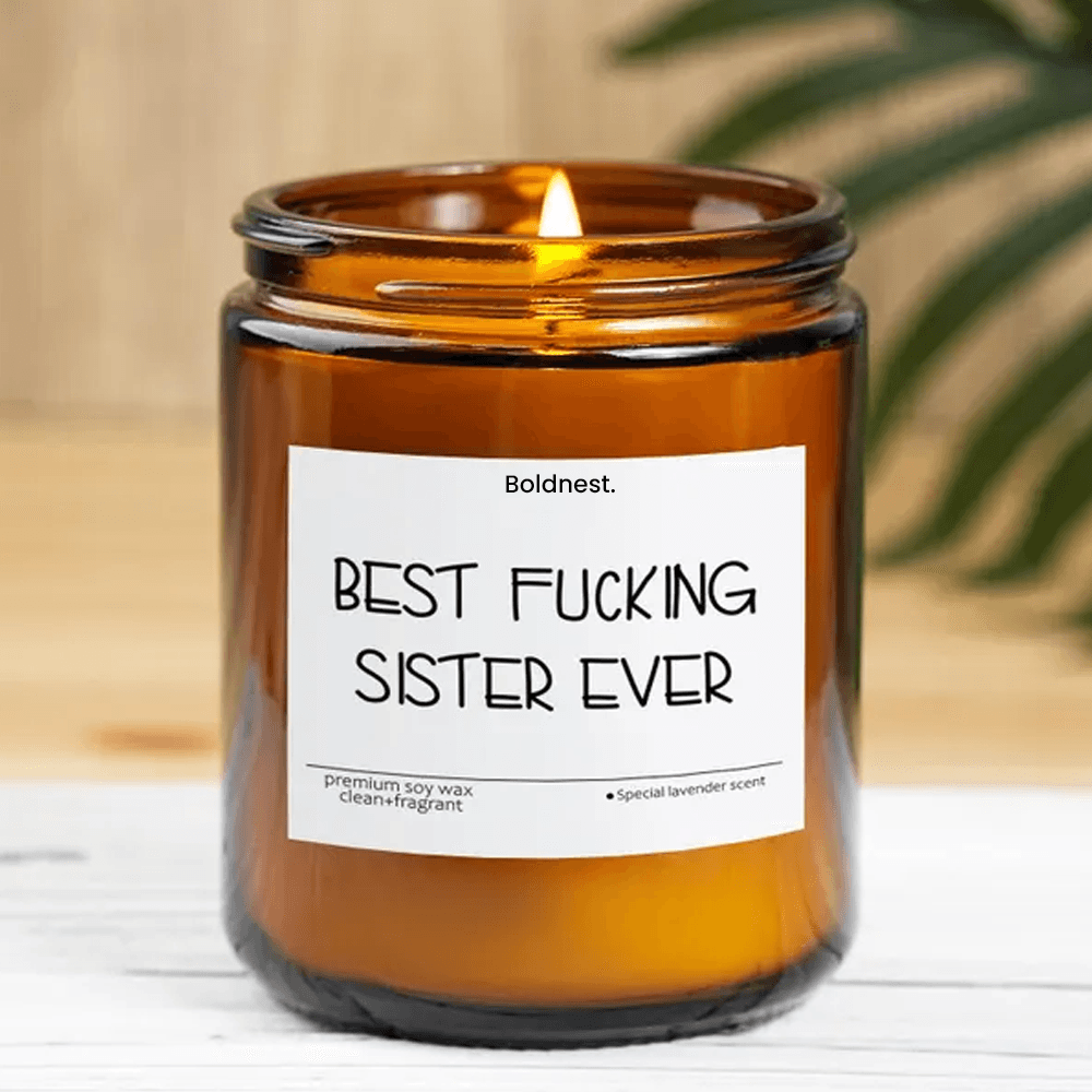 best fucking sister ever candle, funny sister gift, lavender soy candle, birthday gift for sister, christmas candle gift