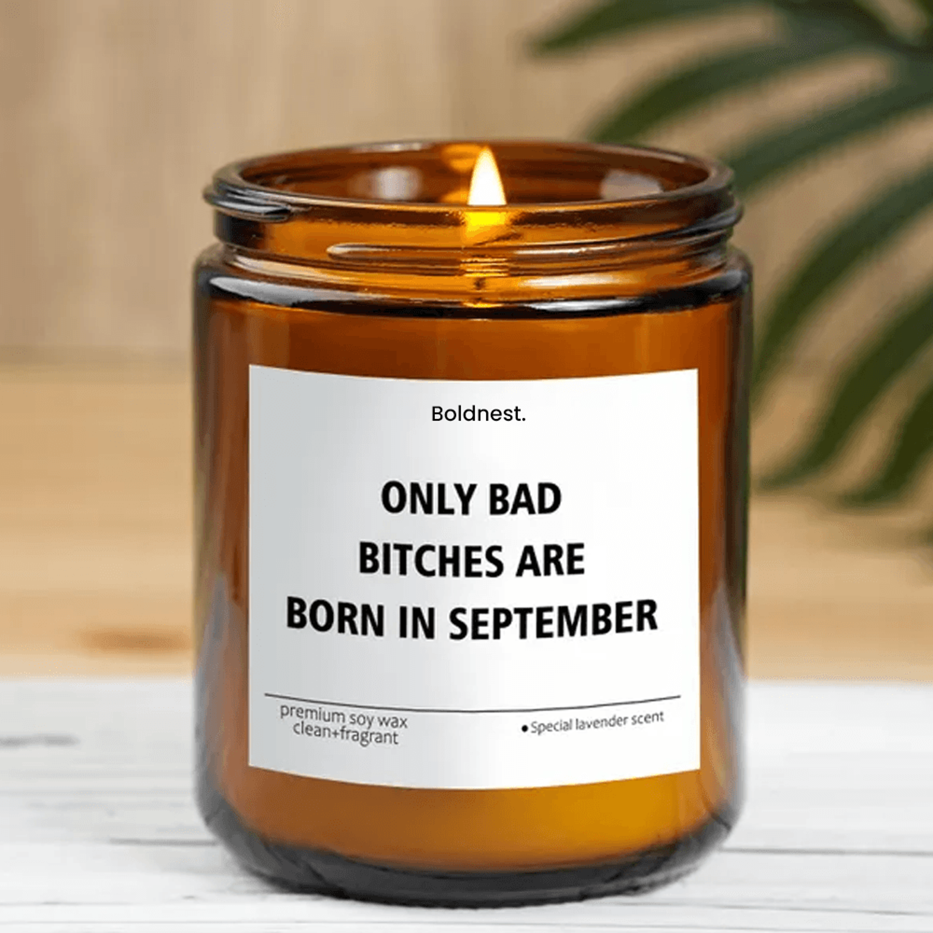 only bad bitches are born in september 9 oz soy candle, september birthday gift, funny birthday candle, best friend gift