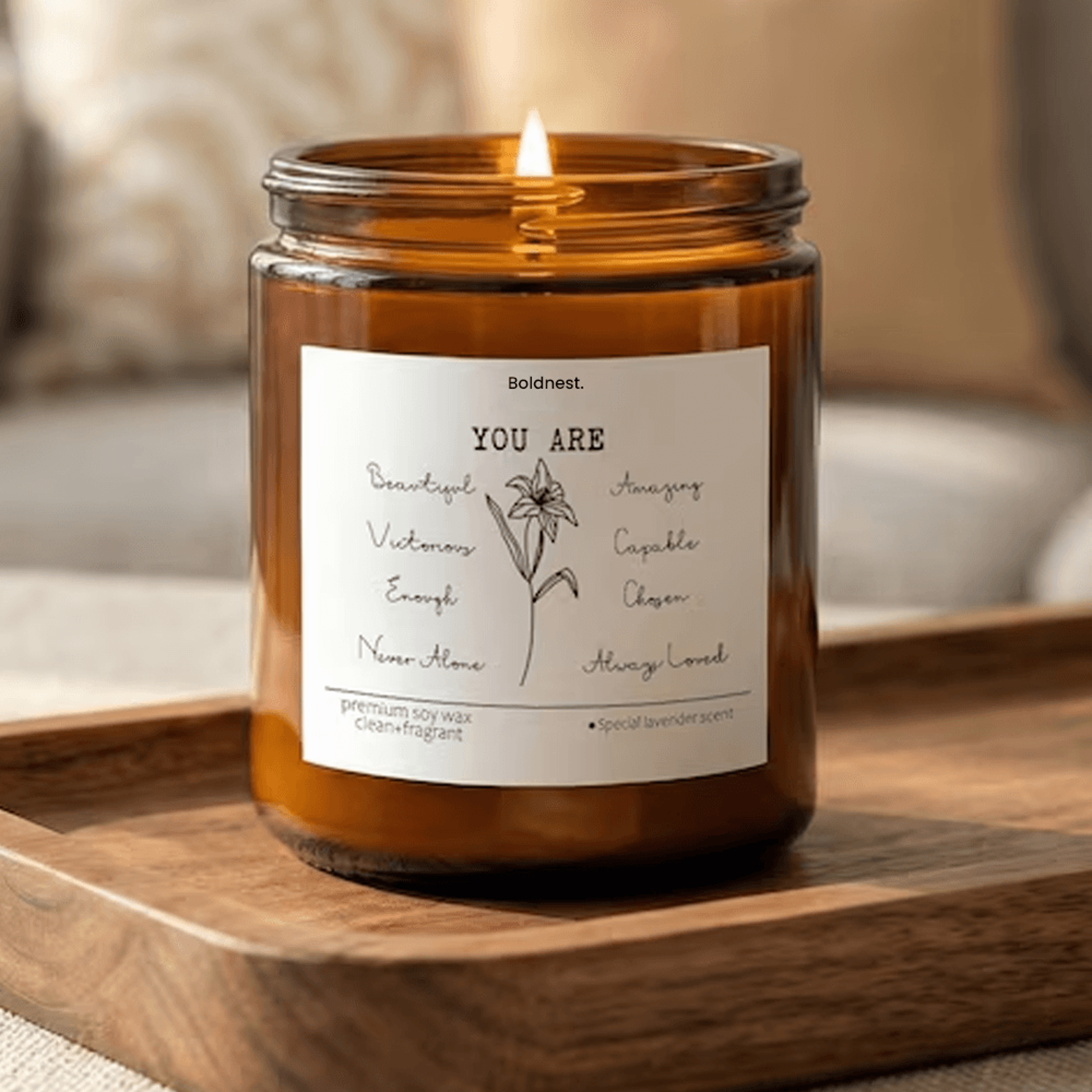 you are candle, inspirational candle gift, encouragement candle, positive affirmation gift, thinking of you gift, 9 oz s